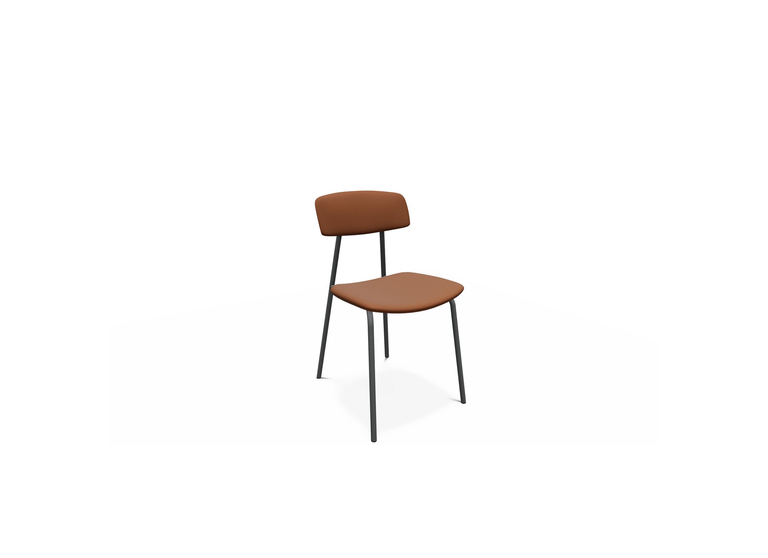 Chaise Lazio similicuir brun - Chaise Lazio 45x54x79,5cm - similicuir - brun