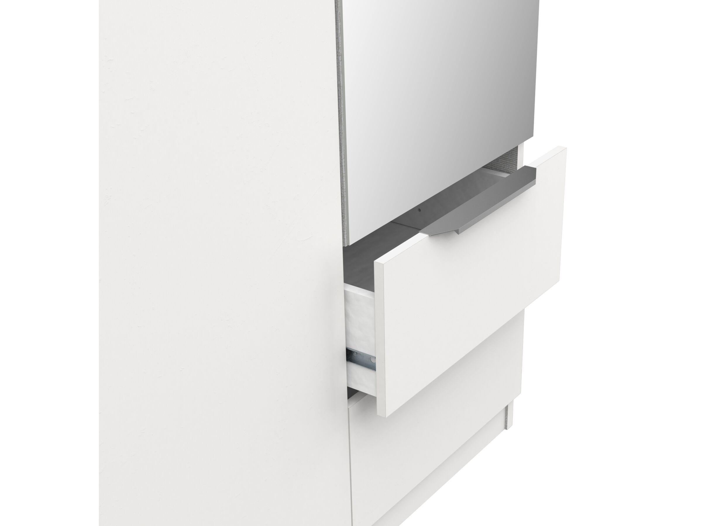 Kleerkast Ghost 119cm - decor - wit