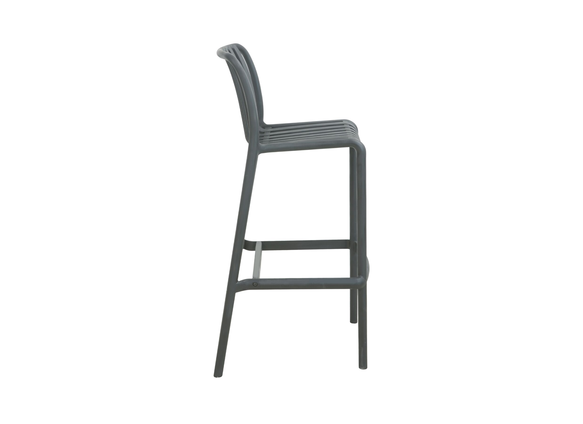 Aperçu - Chaise de bar Cute HA74,5cm - plastique - gris foncé
