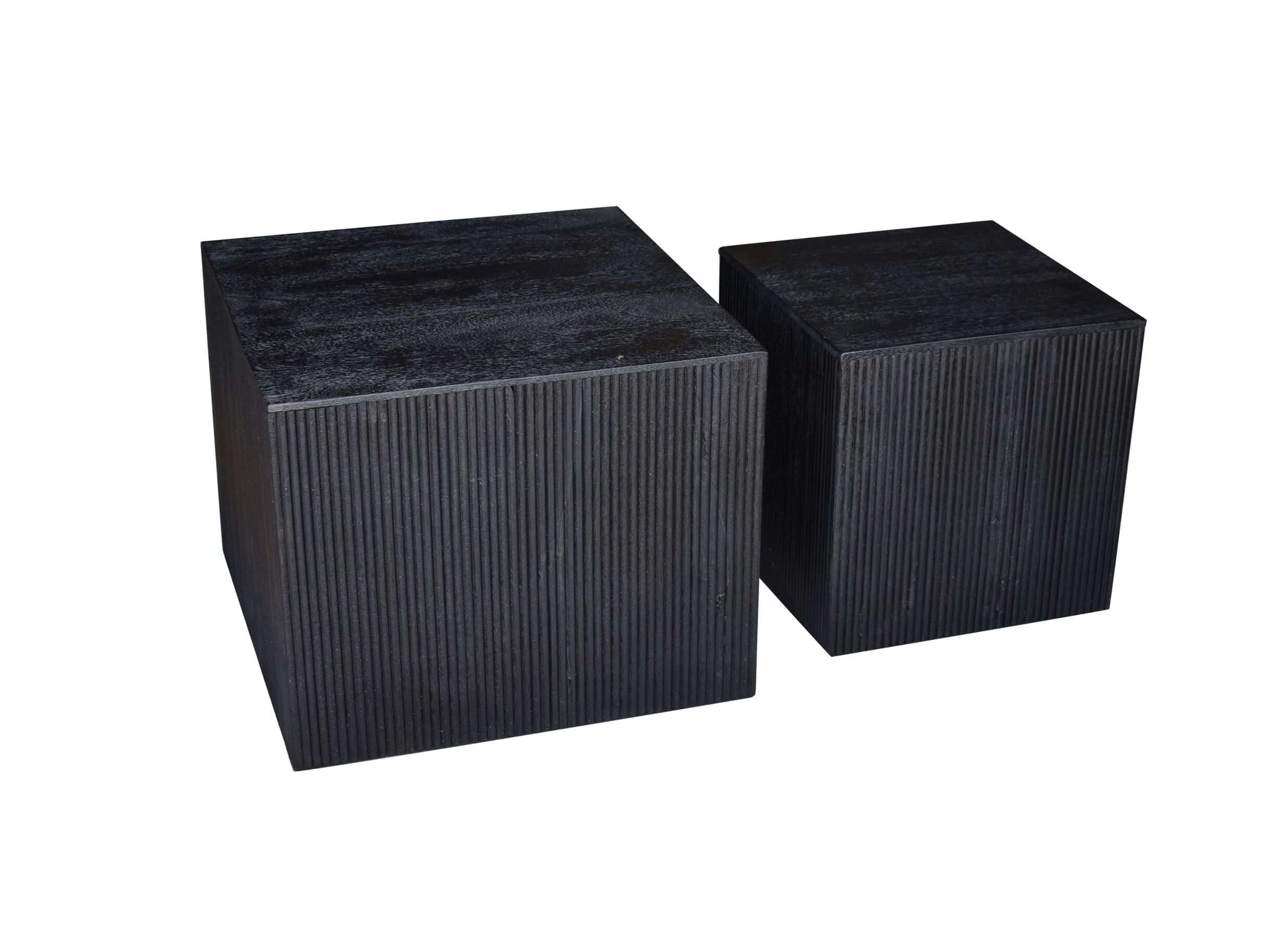 Aperçu - Table basse Davide 50x50cm - bois massif - noir