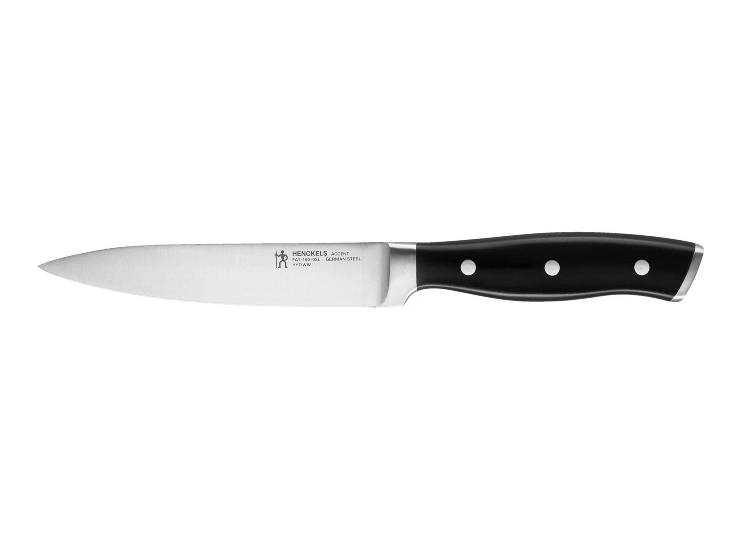 Vleesmes Henckels Accent 16cm - RVS & ABS - zwart - Couteau à viande Henckels Accent 16cm - acier inoxydable & ABS - noir