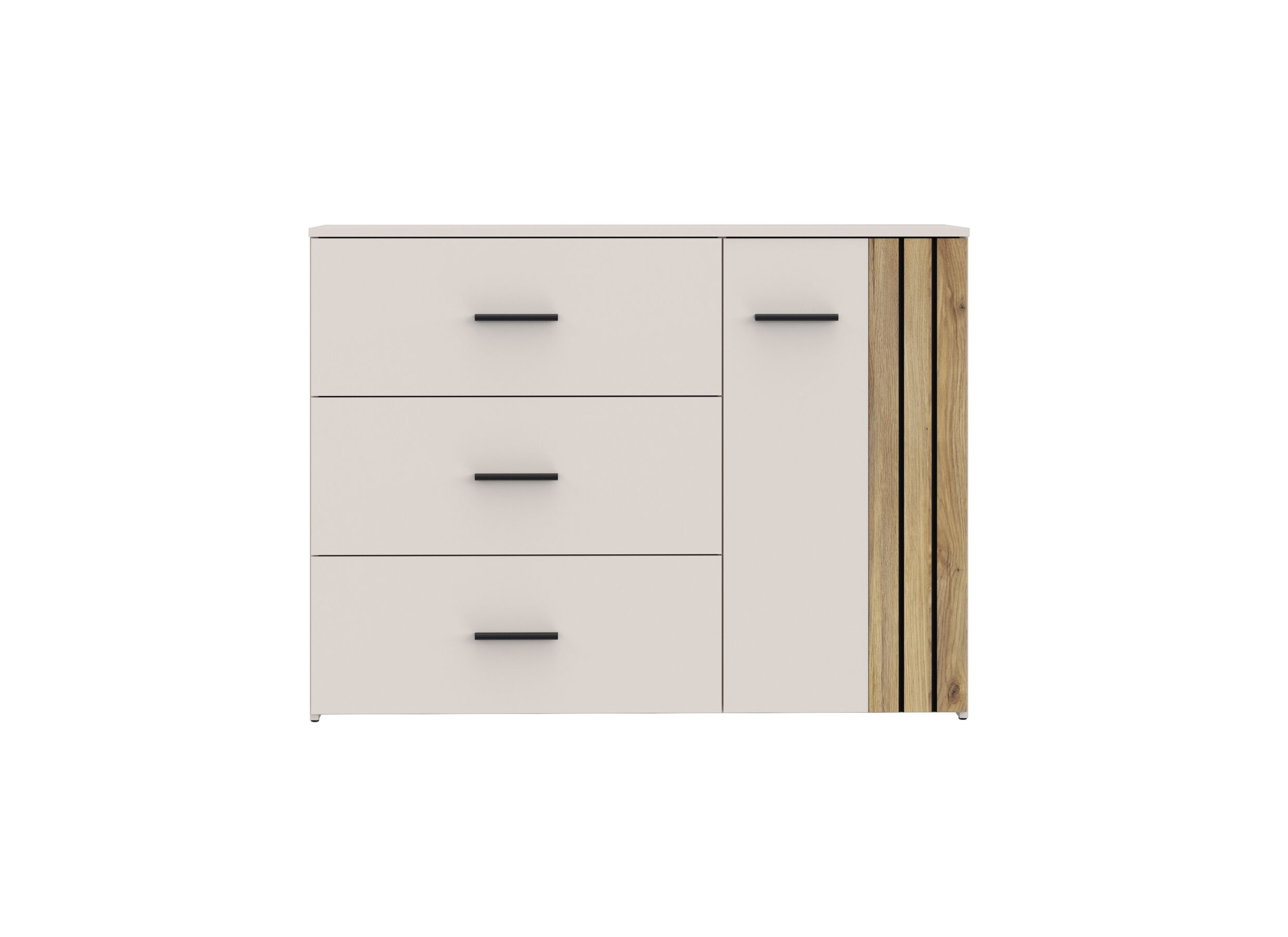 Commode Waikato 120x41x91cm - décor - chêne mauvella/sable
