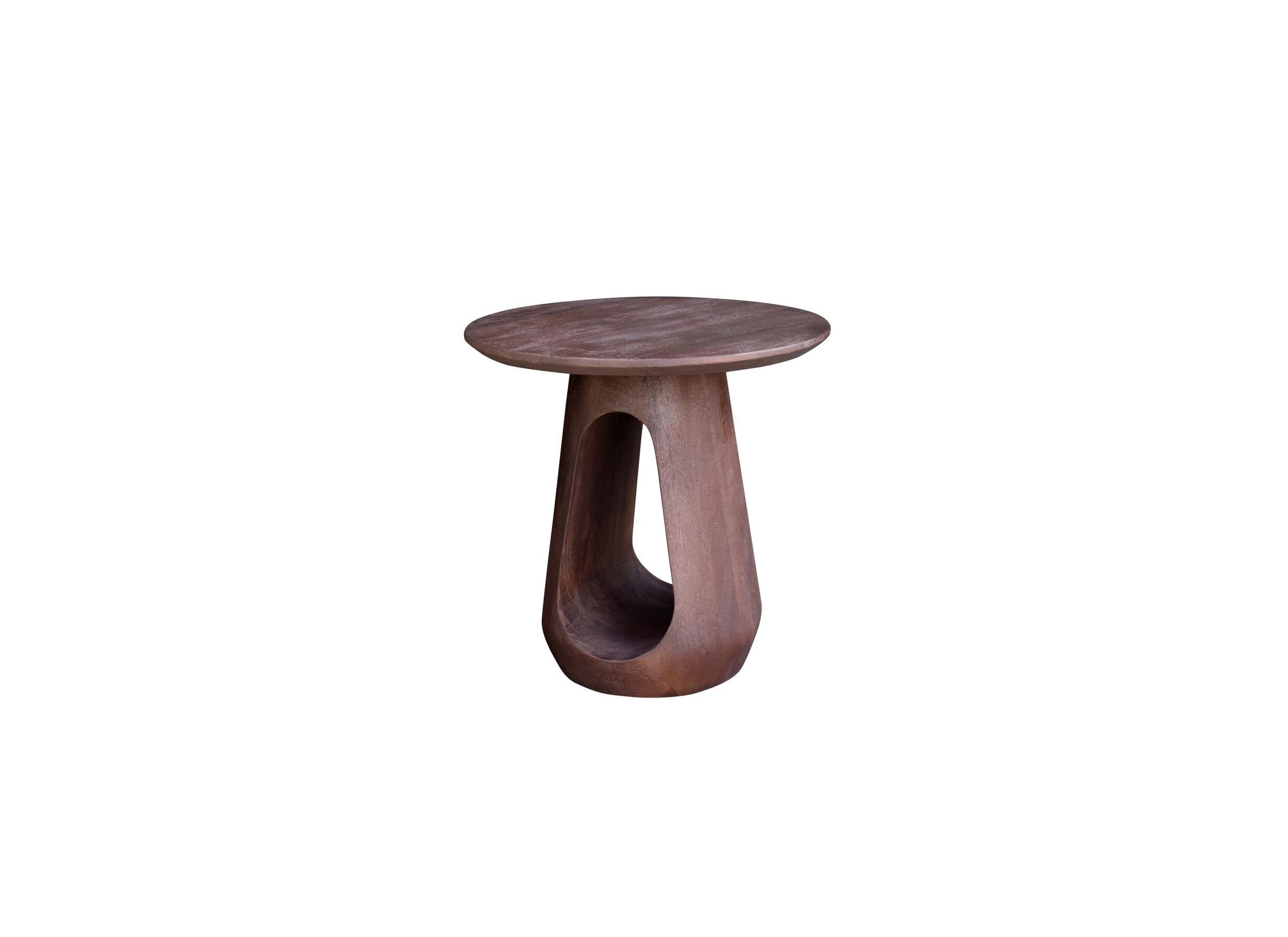 Bijzettafel Mangata Ø50cm - mango massief - bruin - Table d'appoint Mangata Ø50cm - manguier massif - marron