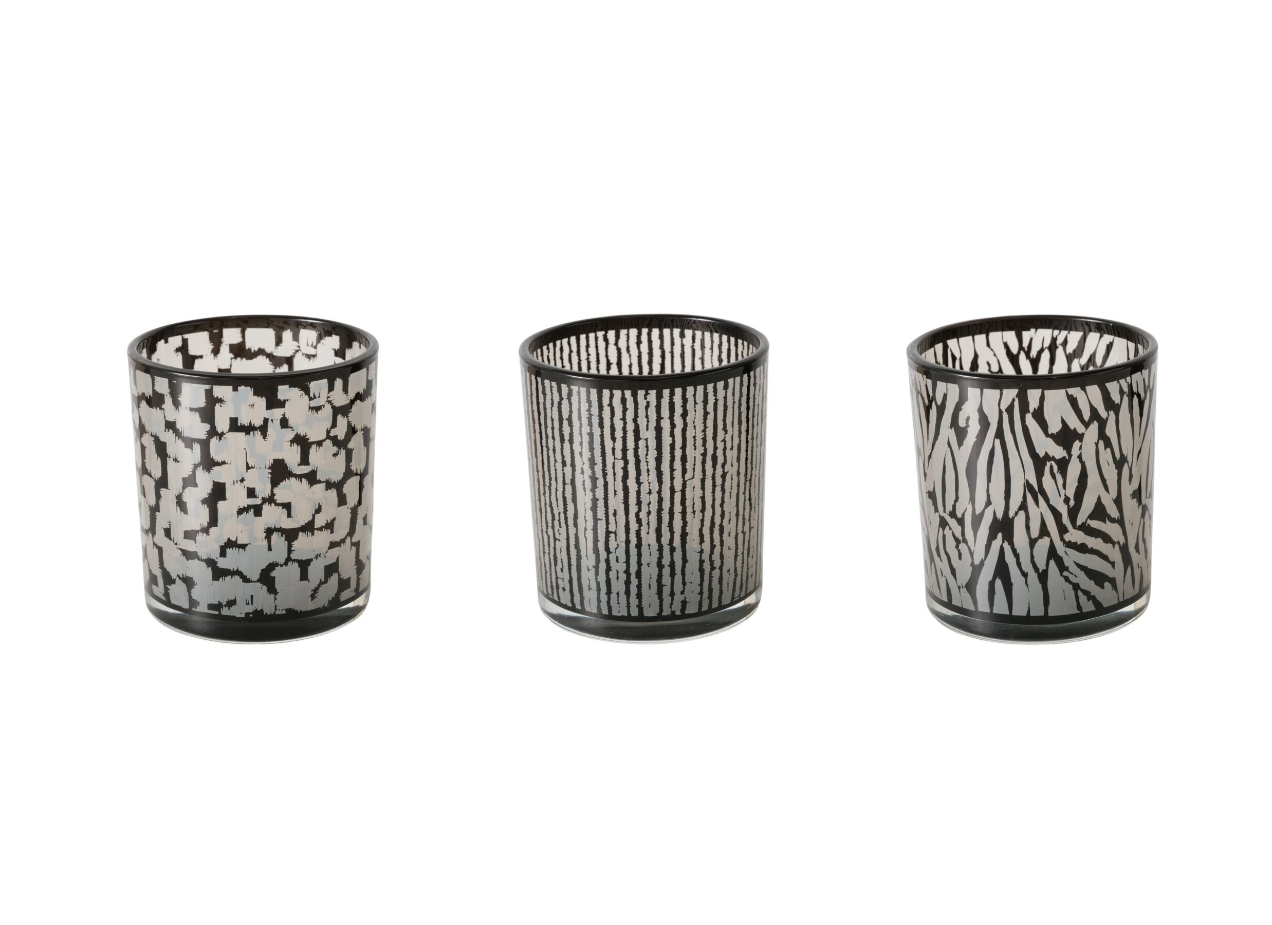 Windlicht Thato H12 - Windlicht Thato H12,5cm - glas - zwart