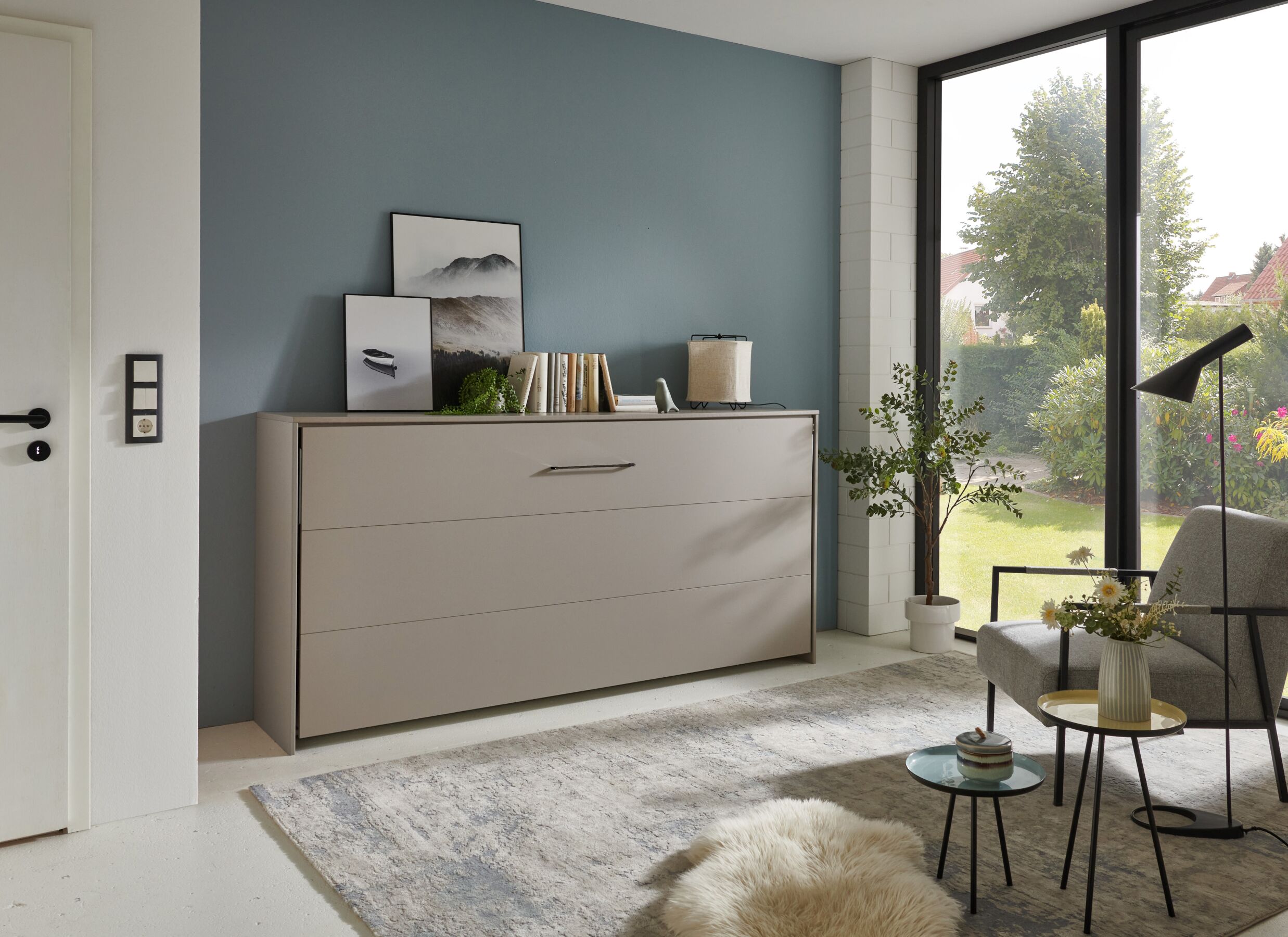 Foto ambiance - Lit pliant Juist 90x200cm - décor - sahara gris