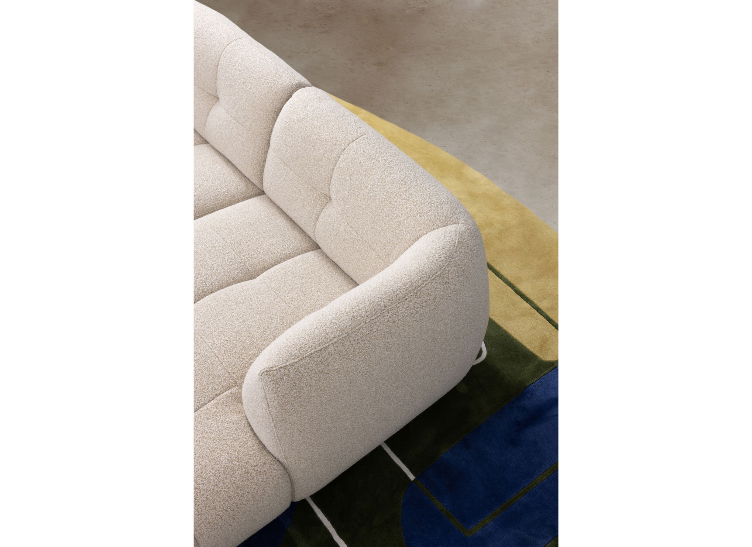 Sfeerfoto - Hoeksalon Bric 224x162cm - stof - naturel