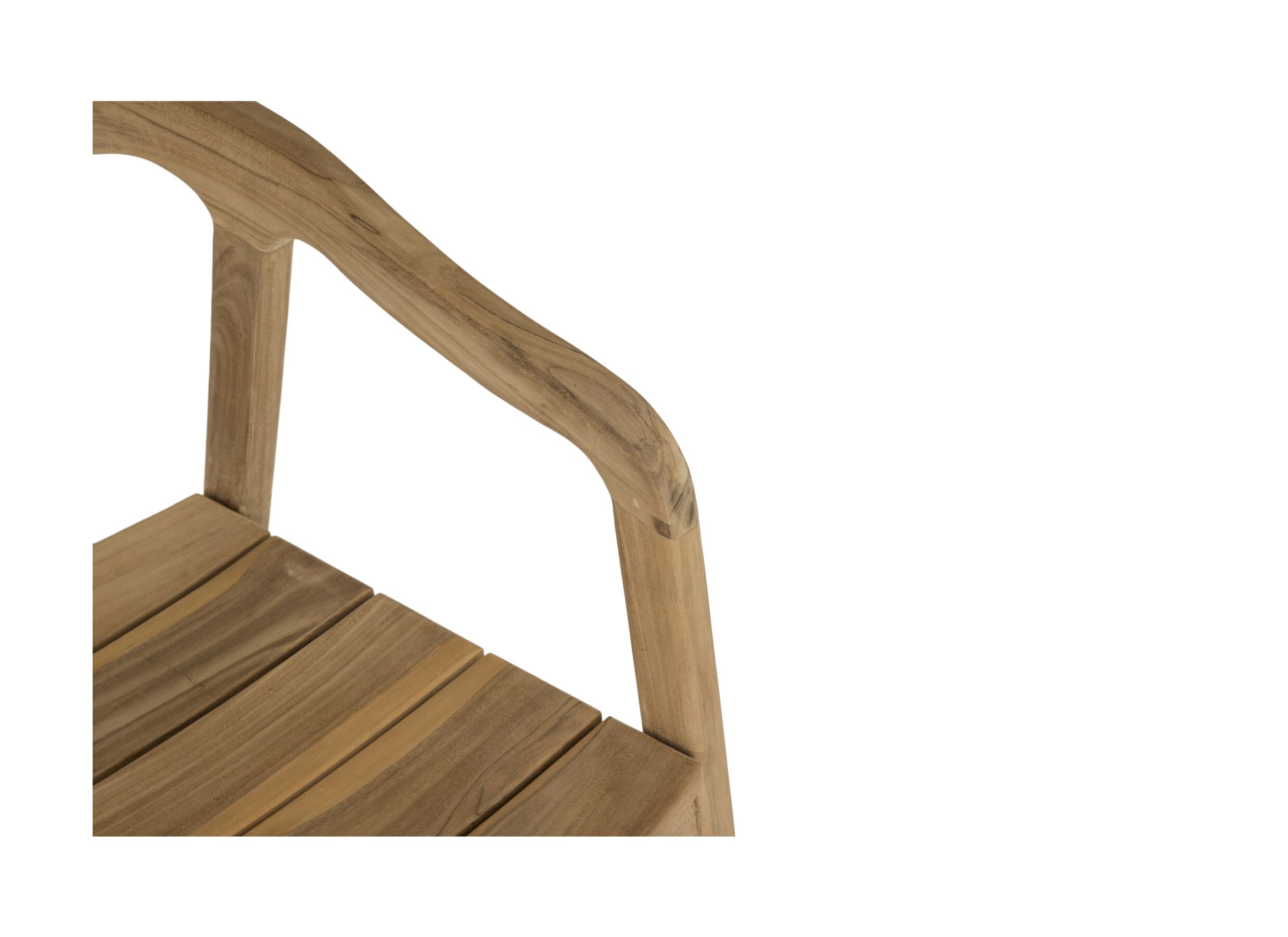 Detailfoto - Tuinstoel Onda 57,5x59x76cm - teak massief - naturel