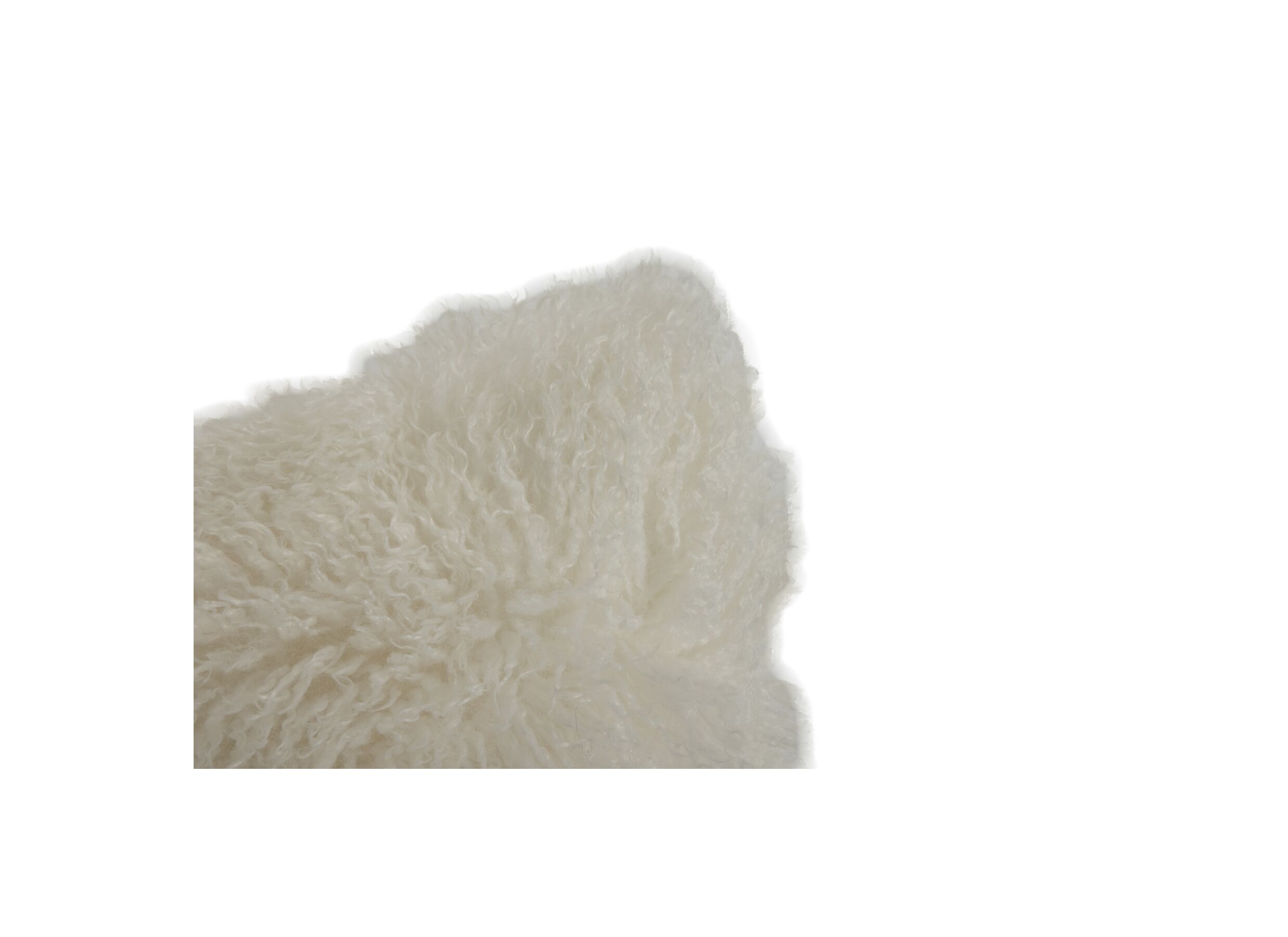 Detail - Coussin Hare 45x45cm - fausse fourrure - blanc