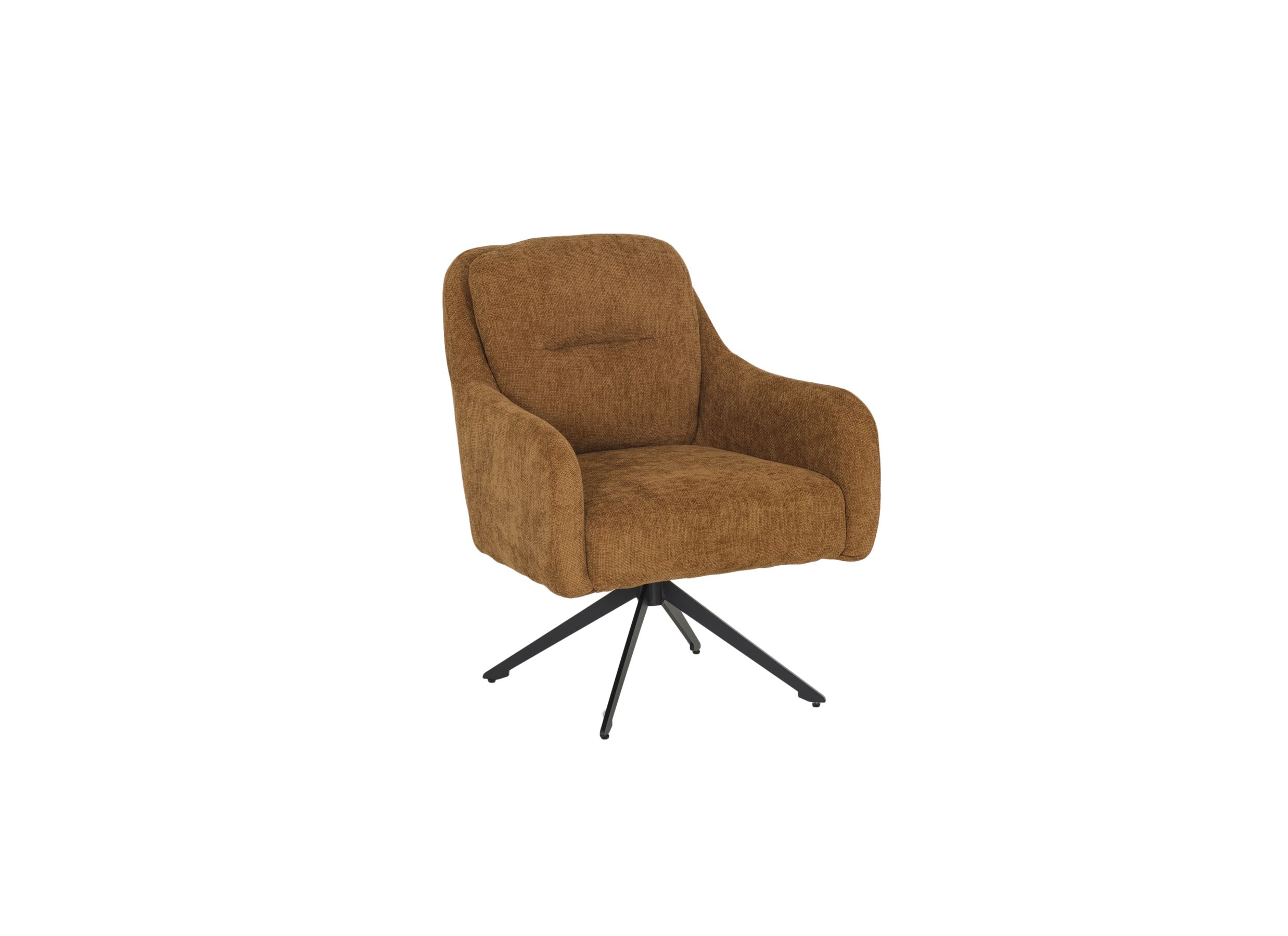 Draaifauteuil Skog 70x75x85cm - stof - cognac - Fauteuil pivotant Skog 70x75x85cm - tissu - cognac