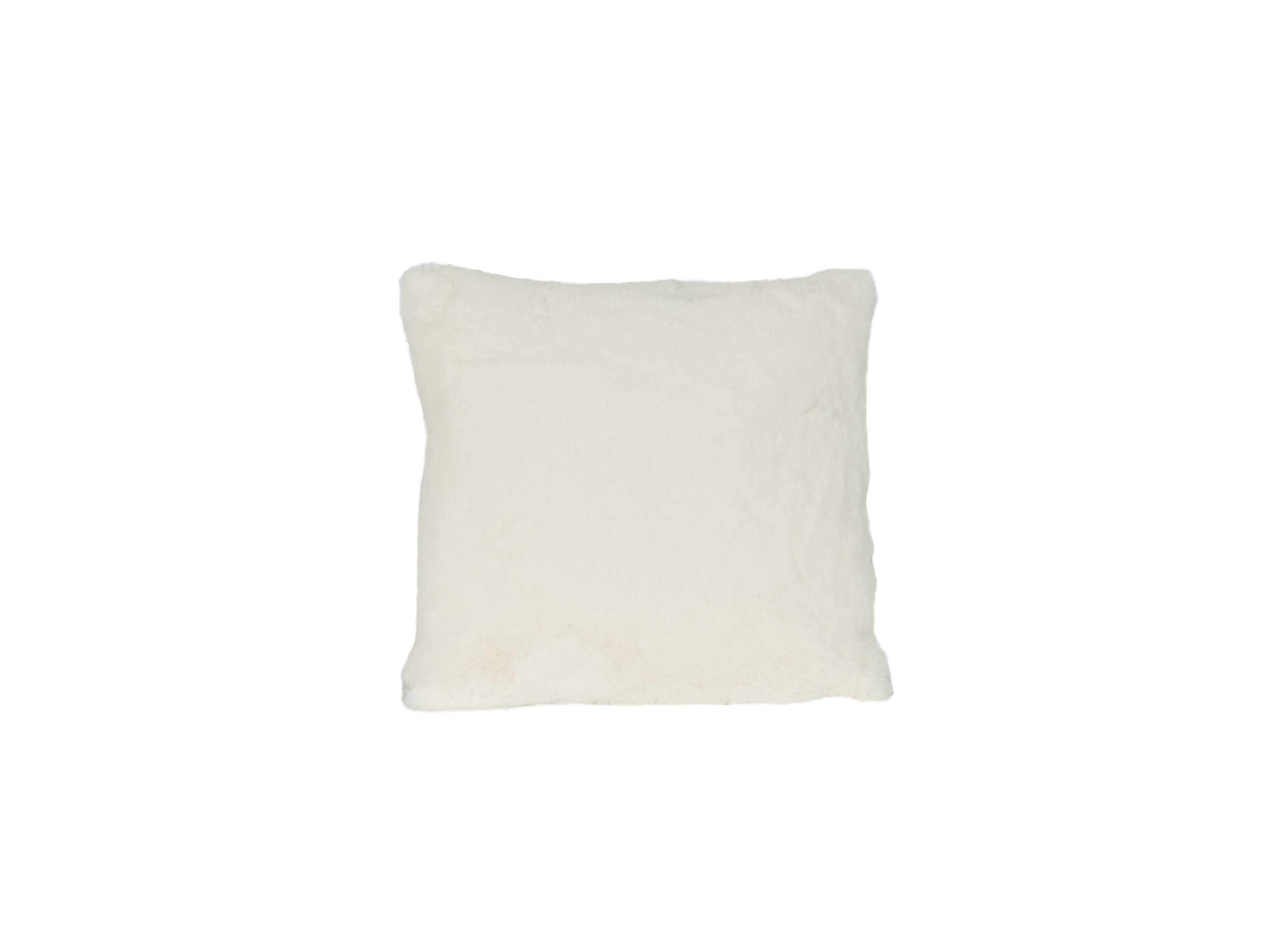 Plus Important - Coussin Duffie 60x60cm - imitation fourrure de lapin - blanc