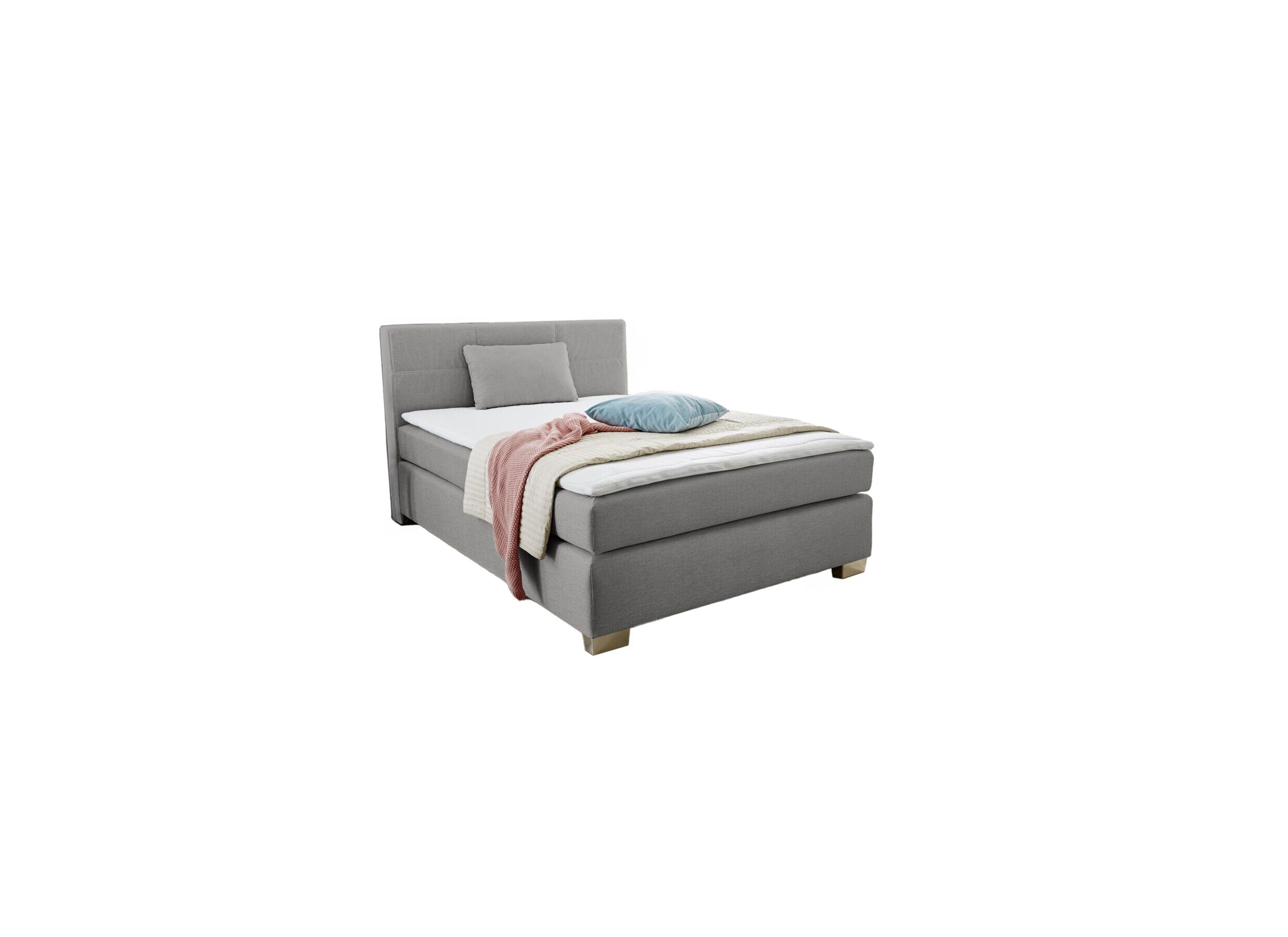 Boxspring Emilia 140x200cm tissu beige - Boxspring Emilia 140x200cm - tissu - greige
