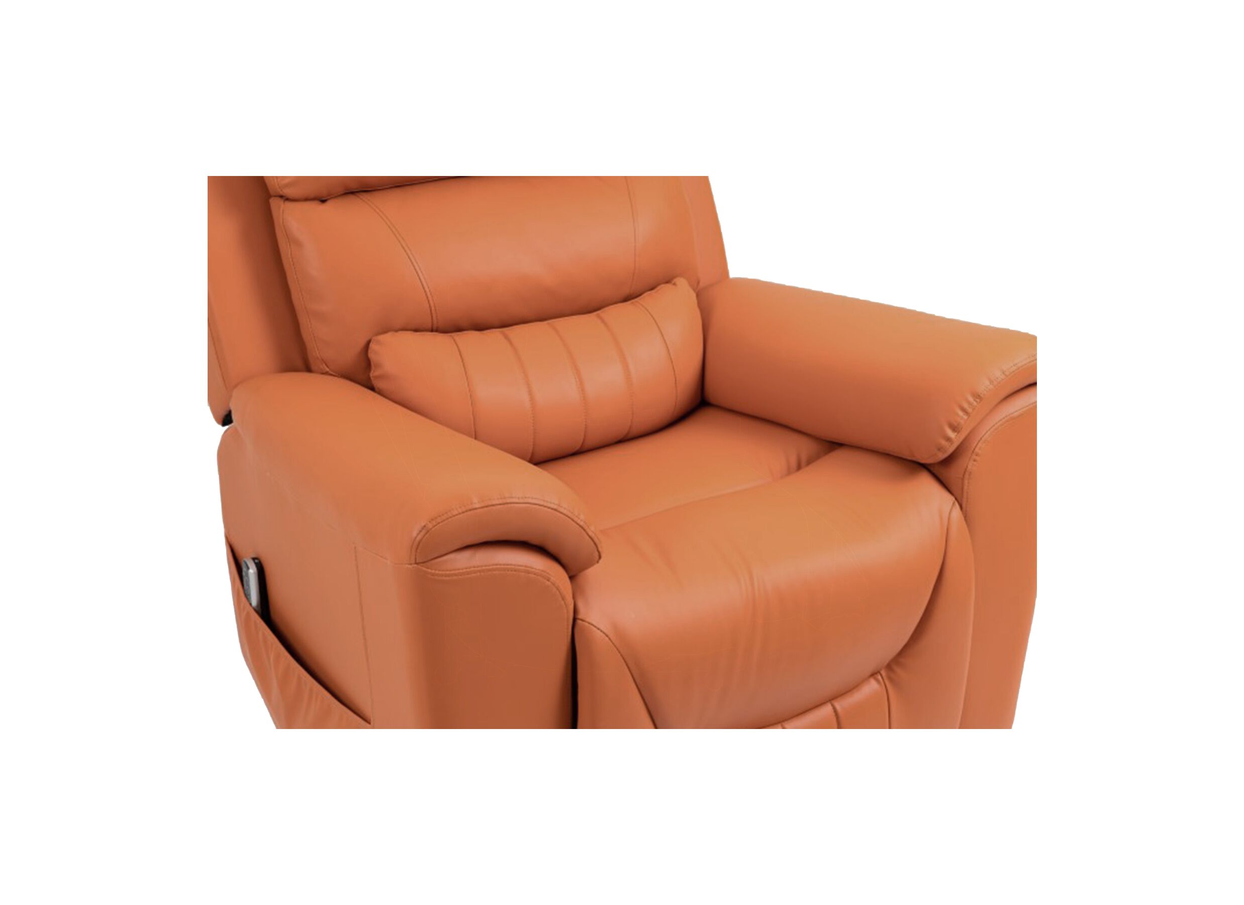 Detail - Fauteuil relax Gallery électrique - similicuir - orange