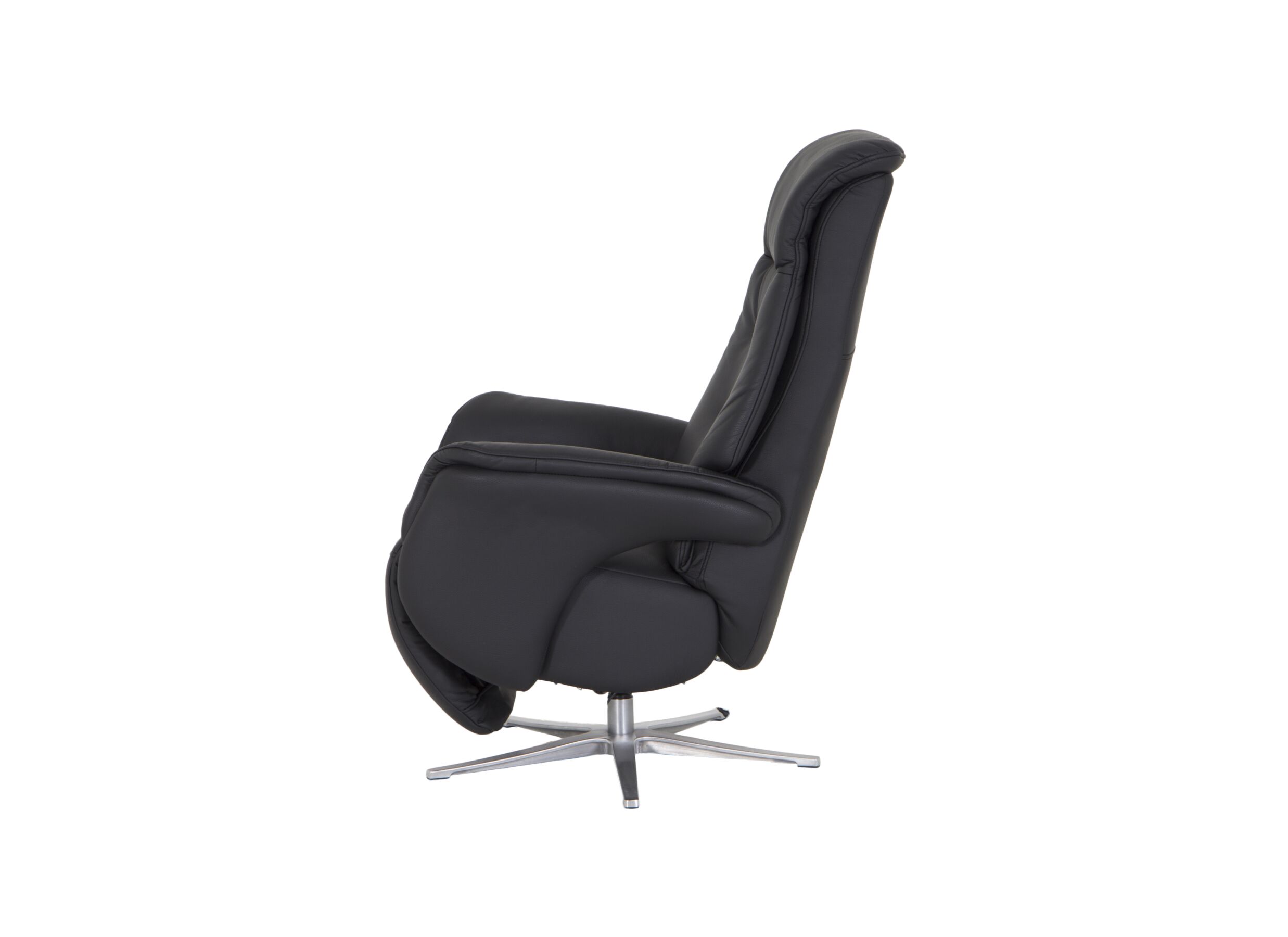 Relaxzetel Visione elektrisch - lederlook - zwart