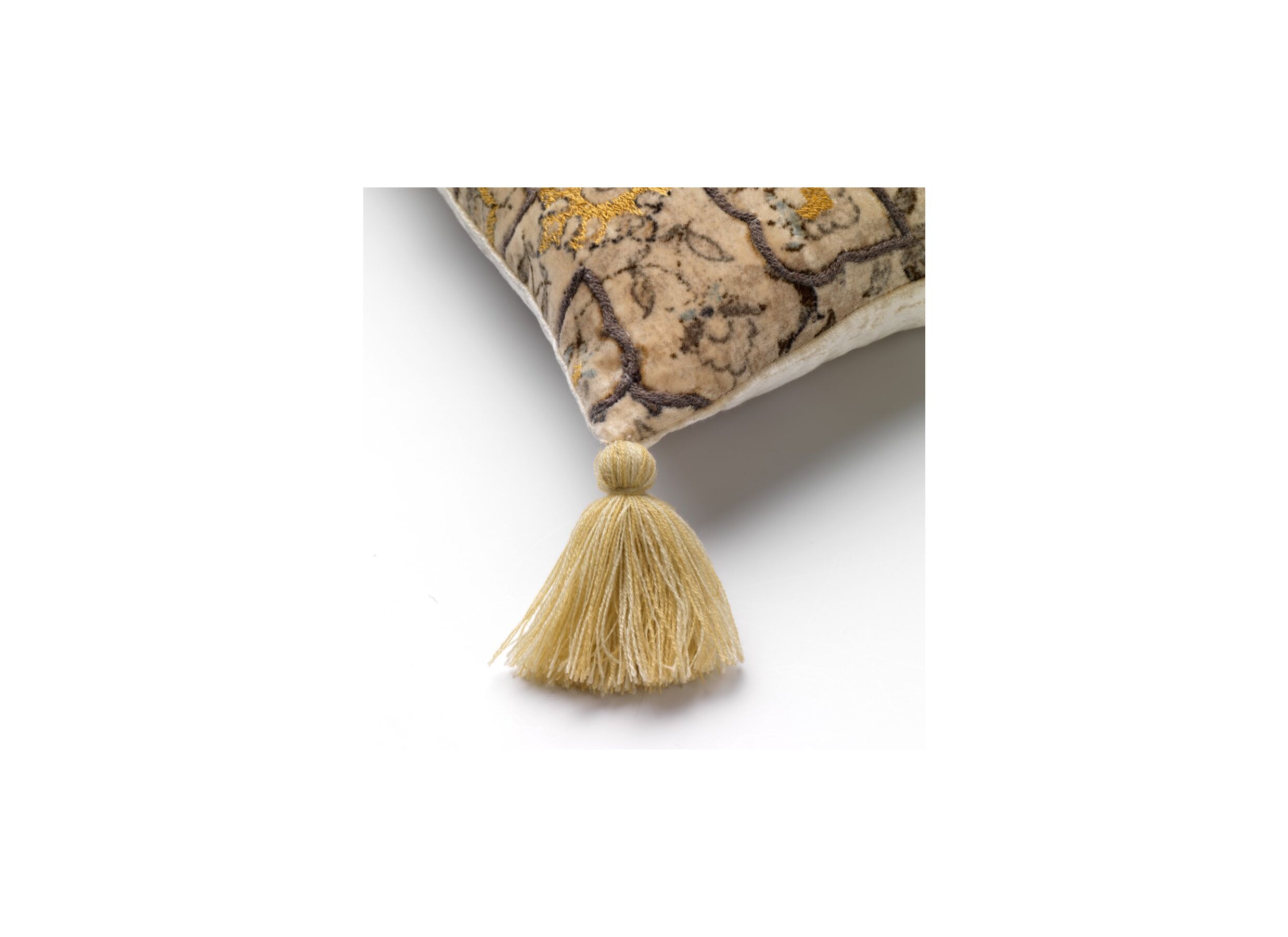 Detail - Coussin Romain 45x45cm - coton - pumice stone