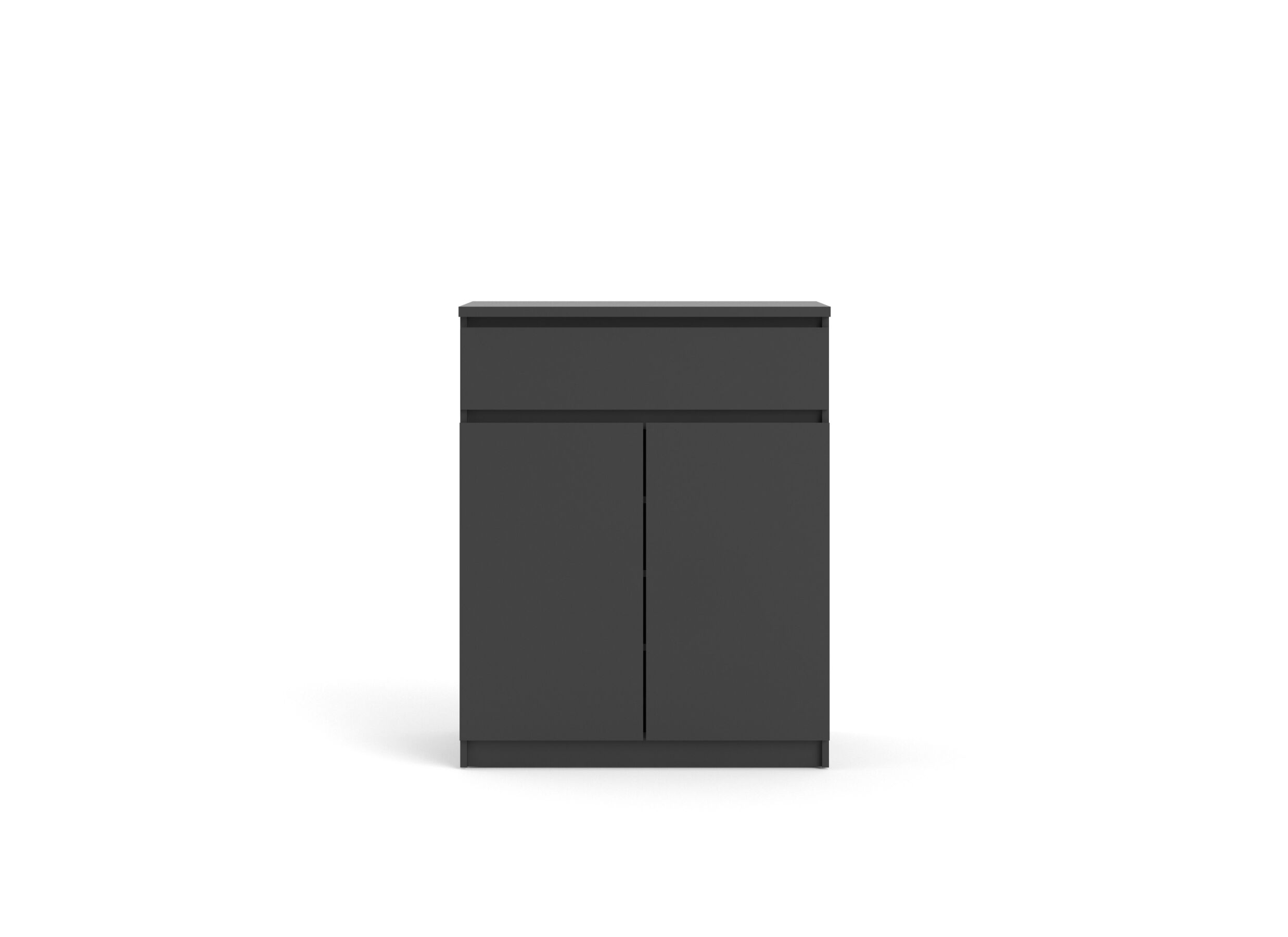 Aperçu - Commode Naia 80x40x101m - mélamine - noir mat