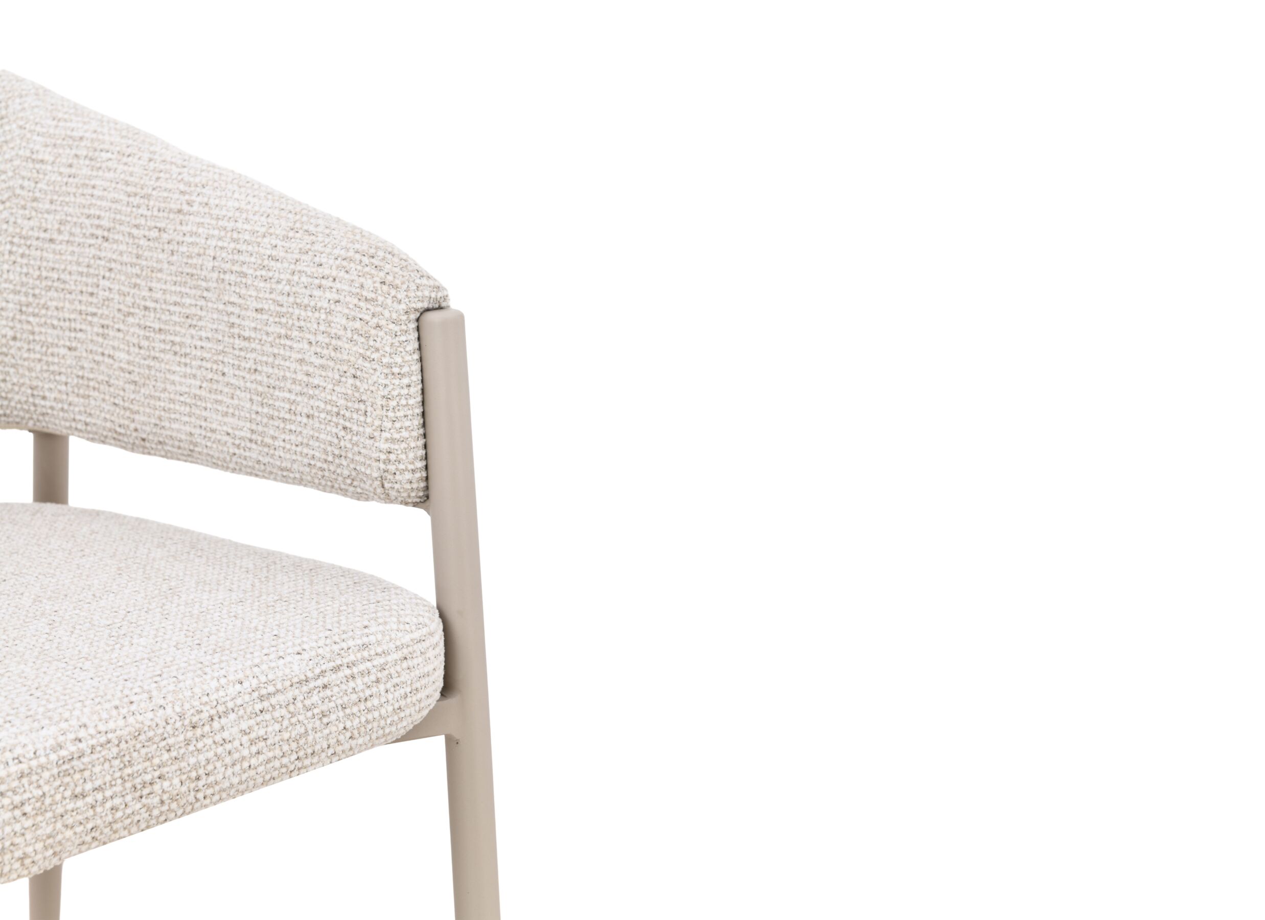 Detail - Chaise Saria 55x60x79cm - tissu - beige