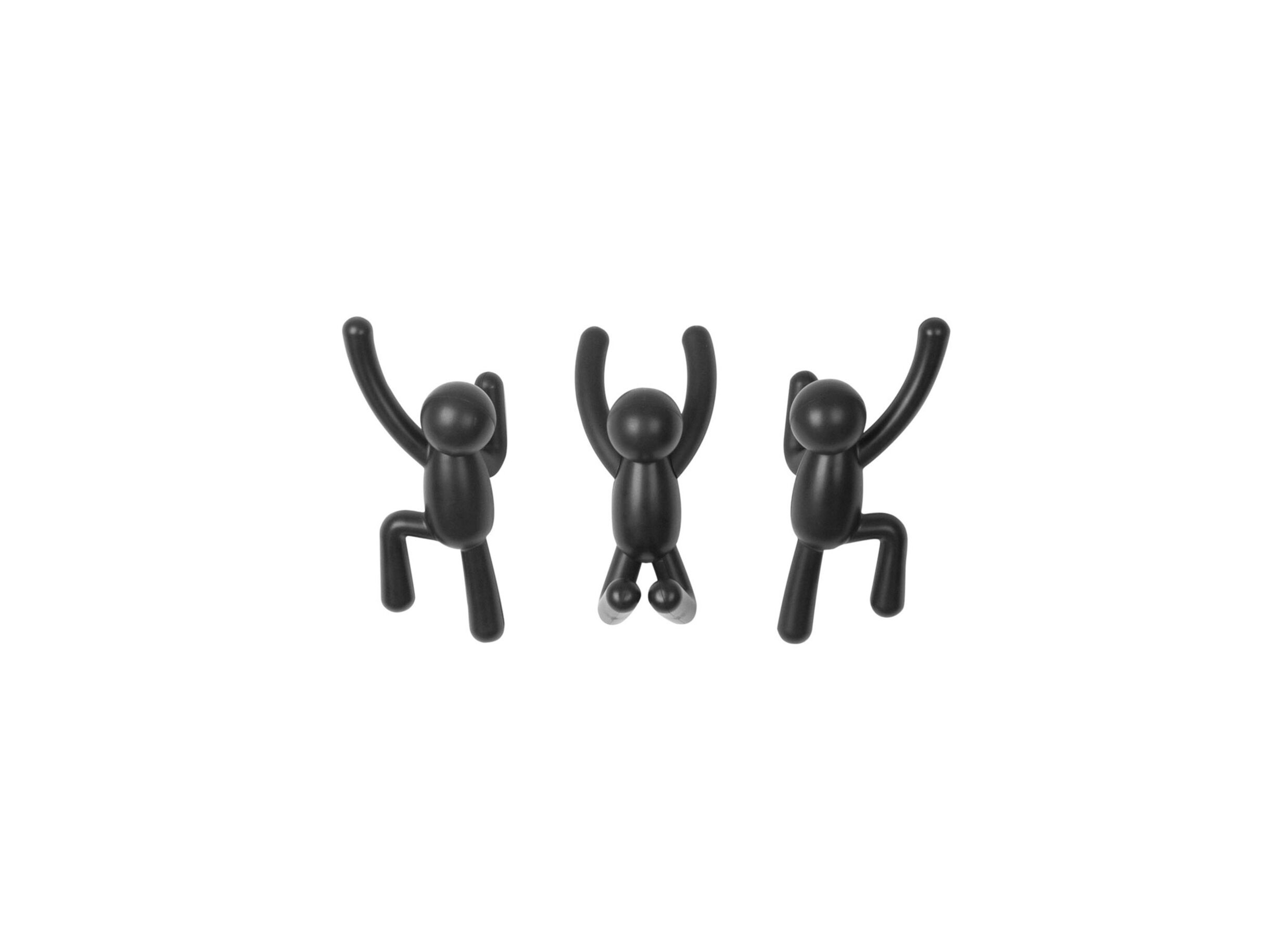 Portemanteau mural Buddy 7 - Portemanteau mural Buddy 7,6cm, lot de 3