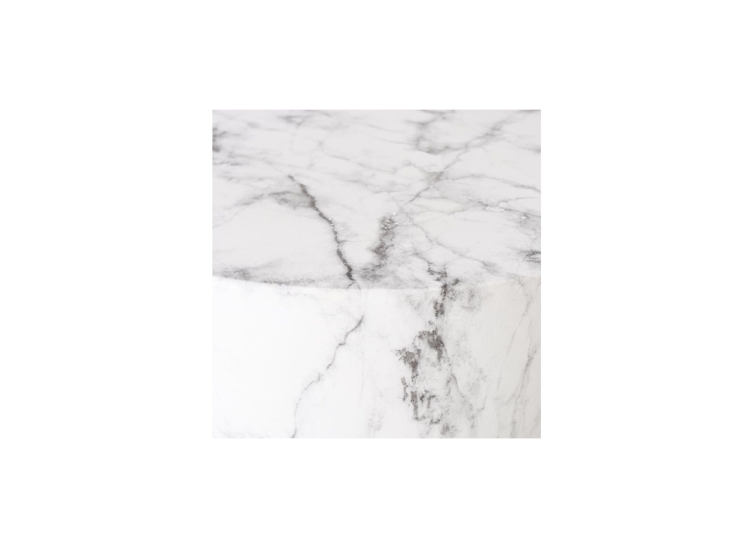 Detail - Table d'appoint Tilda Ø32cm - polystone - blanc/gris
