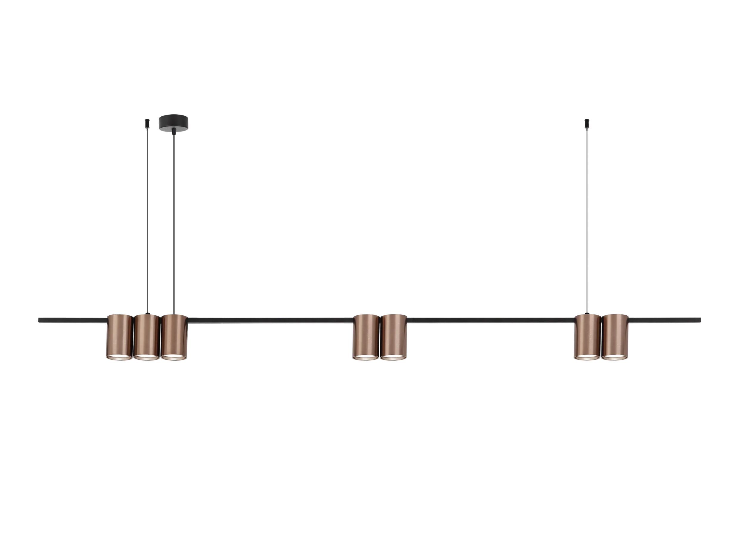 Hanglamp 150cm 7xGU10 - aluminium - brons - Suspension 150cm 7xGU10 - aluminium - bronze
