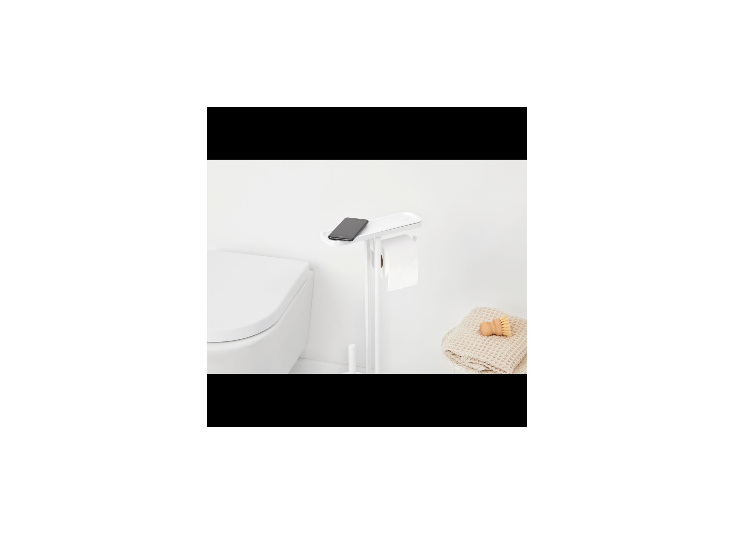 Foto ambiance - Serviteur wc MindSet 12,50x75,50cm - plastique & acier - mineral fresh white