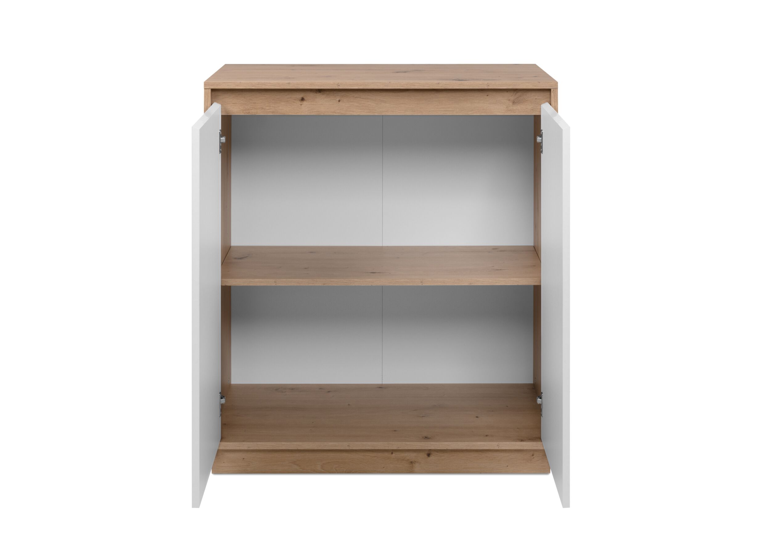 Disposition - Commode Phoenix 79cm - décor - chêne artisanal & blanc