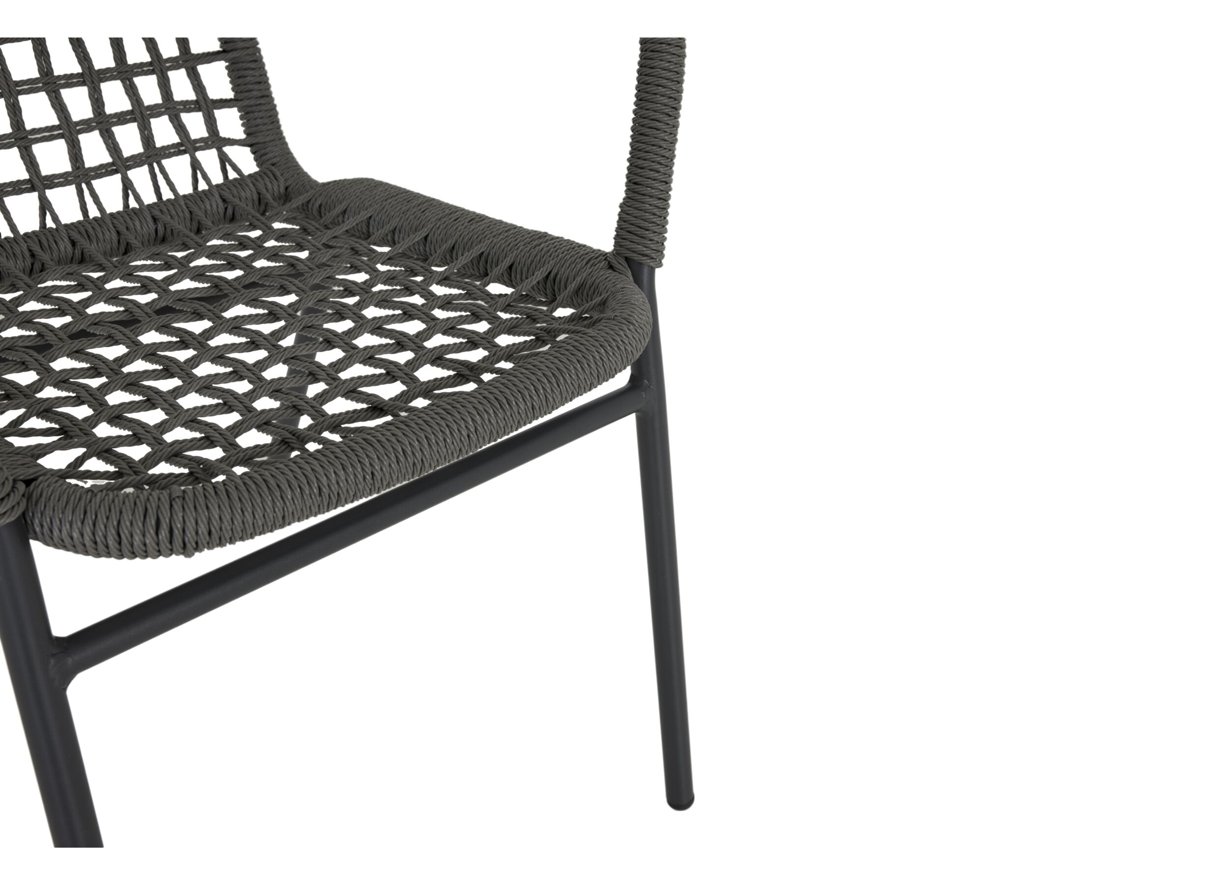 Chaise de jardin Hopi 55x61x81cm - artificial rattan - anthracite