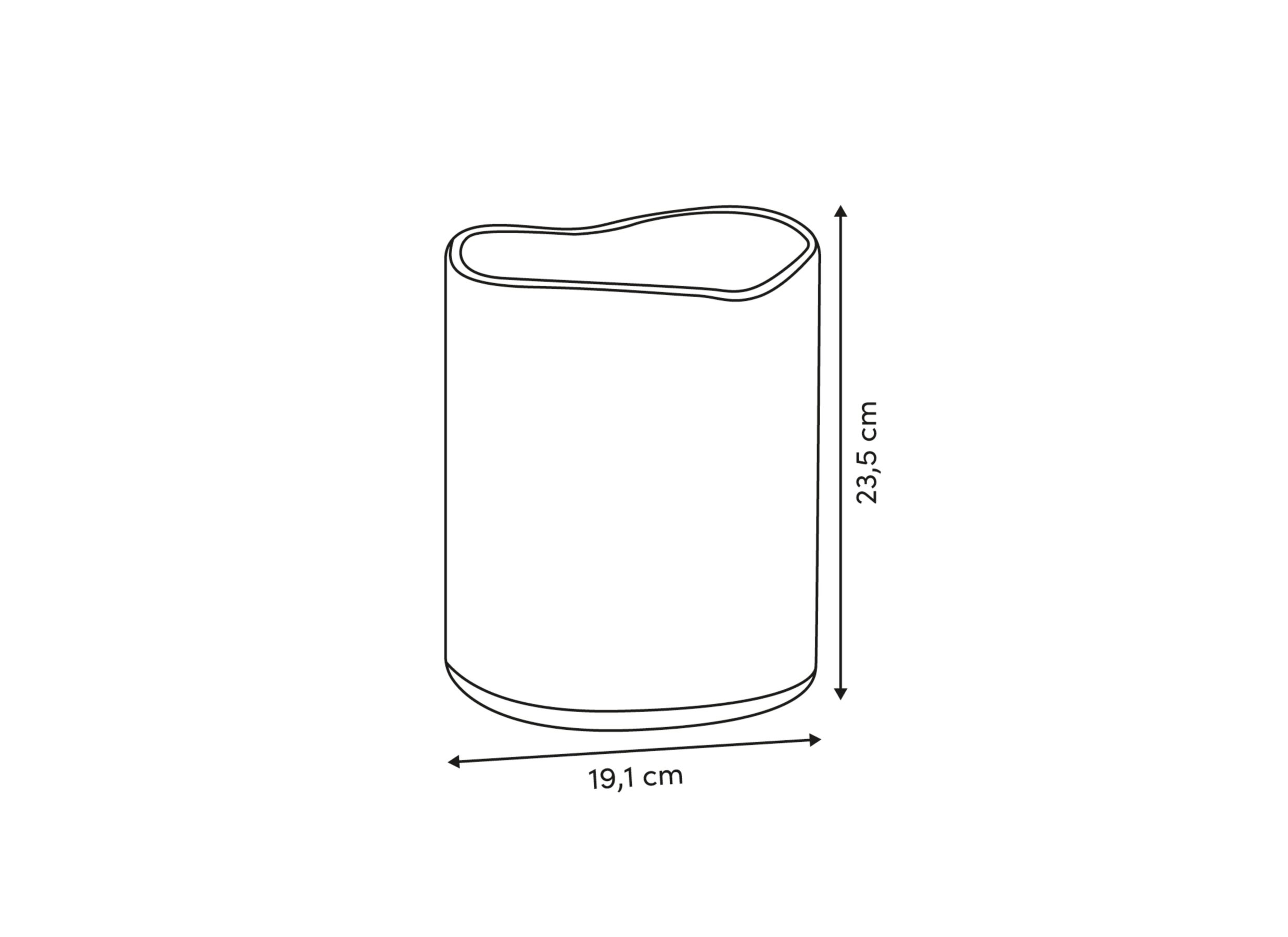 Afmetingen - Vuilnisbak Oleya 5L - beige