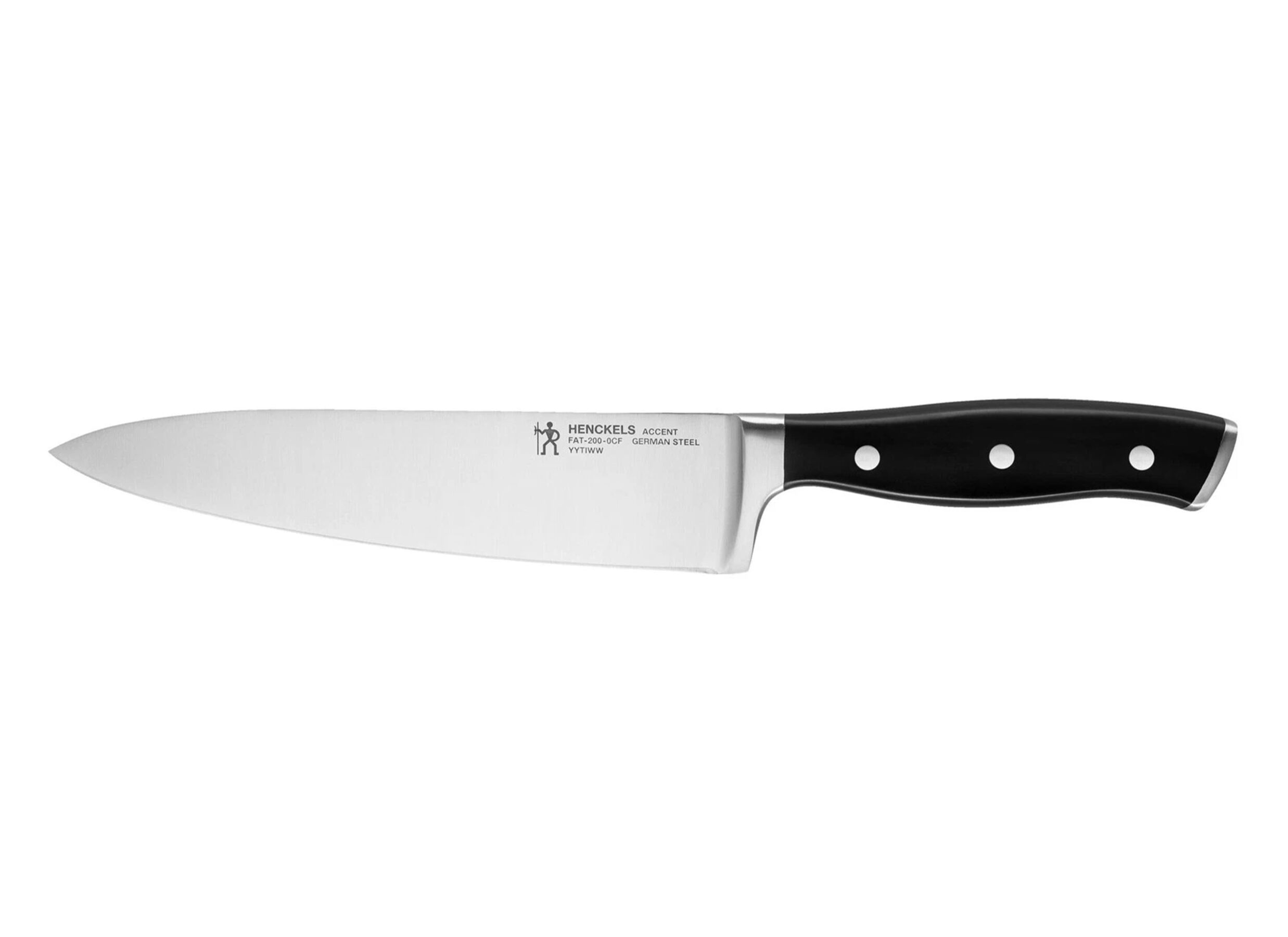 Henckels Accent Chefmes 20cm - RVS & ABS - zwart - Henckels Accent Couteau du chef 20cm - acier inoxydable & ABS - noir