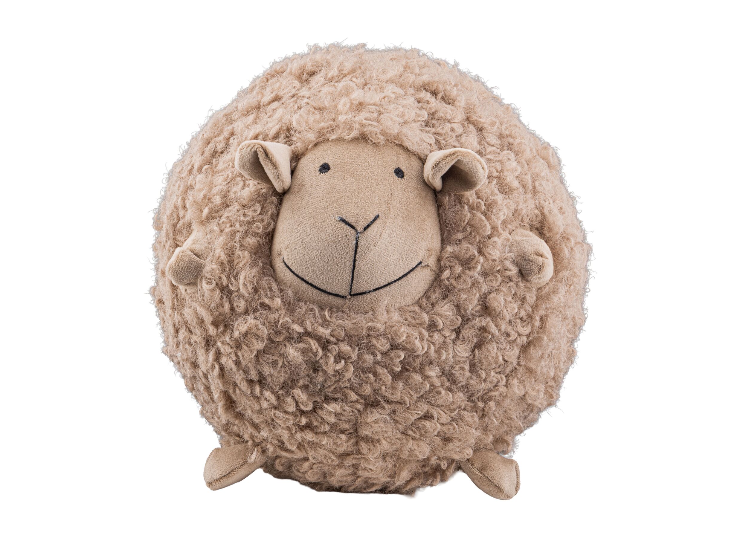 Plus Important - Coussin Teddy Sheep 23x23x20cm - polyester - taupe