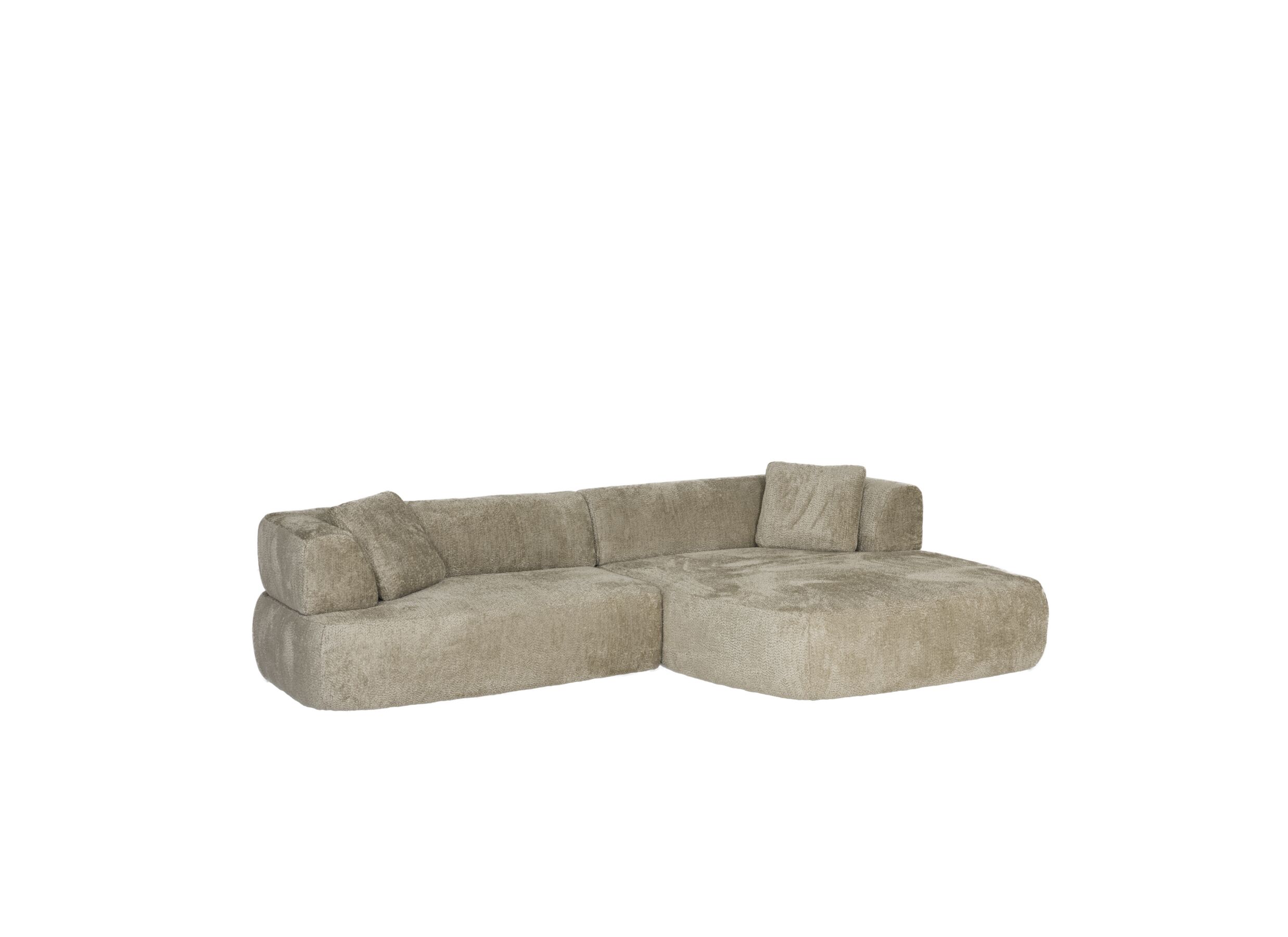Hoeksalon Eder 310x190cm - stof - taupe - Canapé d'angle Eder 310x190cm - tissu - taupe