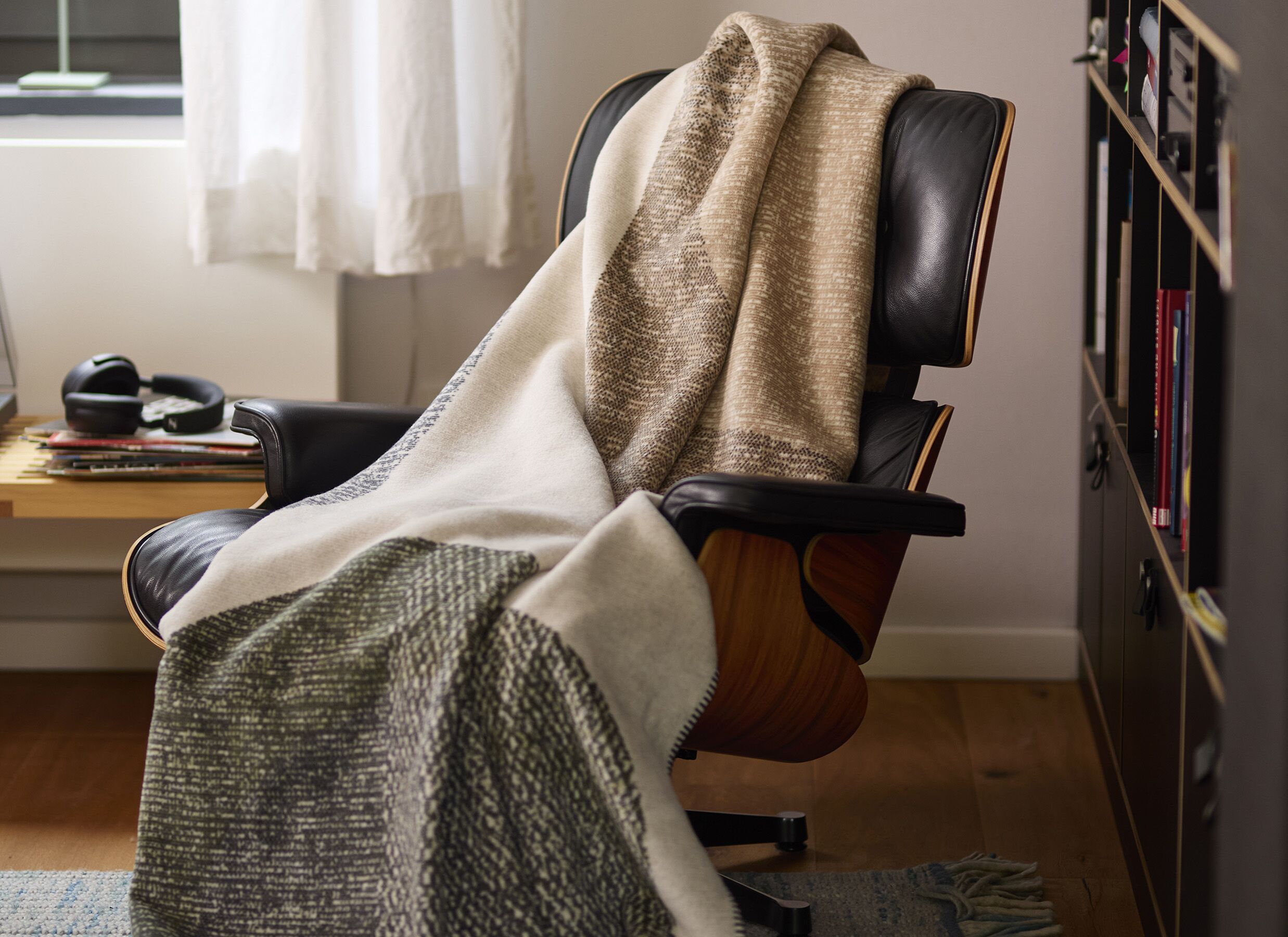 Foto ambiance - Plaid Nordick Rock 150x200cm - coton & polyester - multicolore