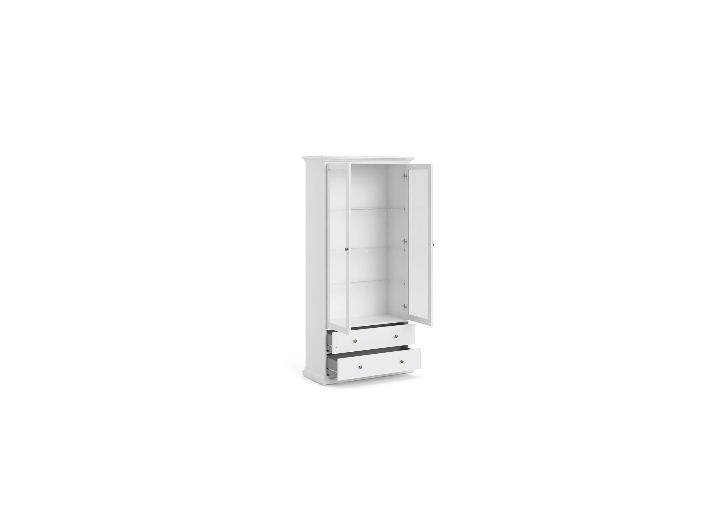 Vitrinekast Paris 96cm - decor - wit