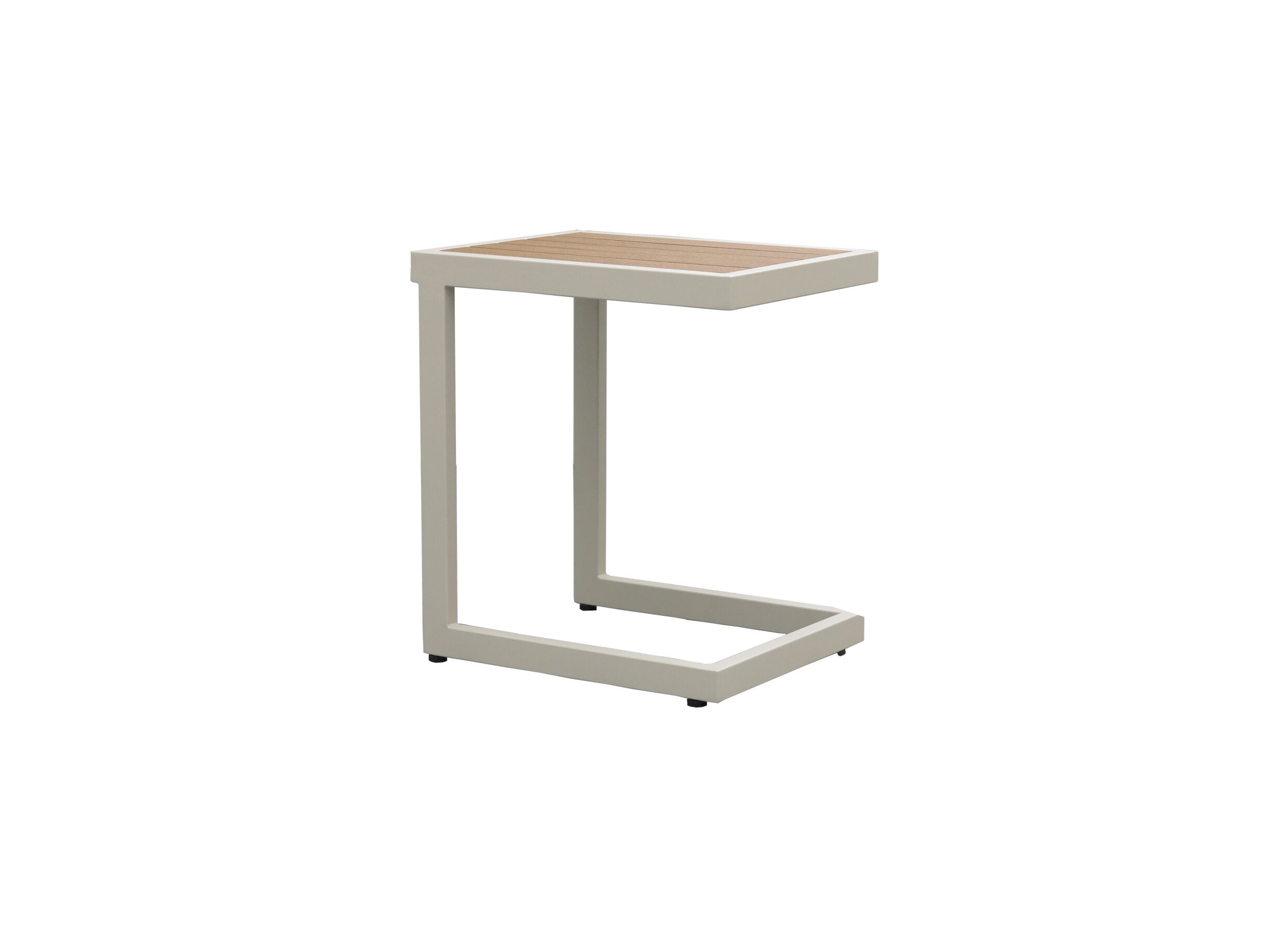 Plus Important - Table d'appoint Nirvana 40x32x45cm - aluminium/polywood - greige