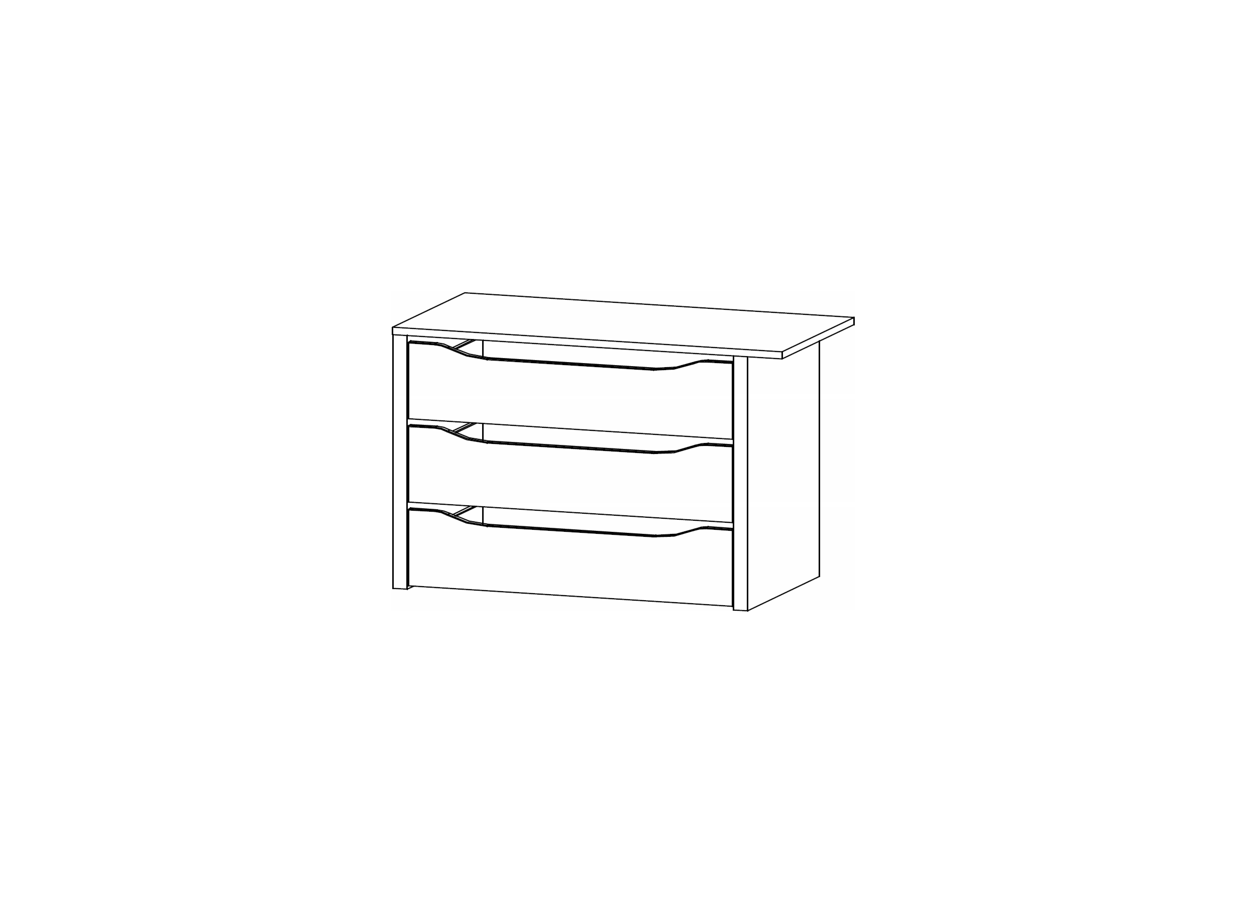 Kastaccessoires Inzet 3 laden + vervalstuk