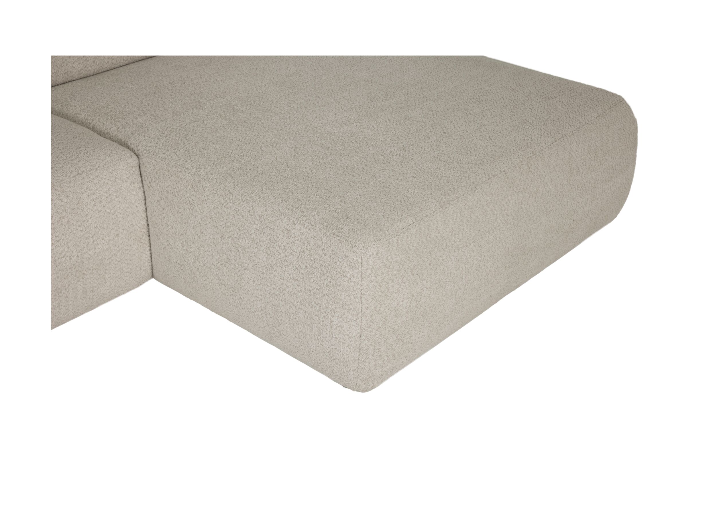Detail - Canapé d'angle Malmo 340x171cm - tissu - beige