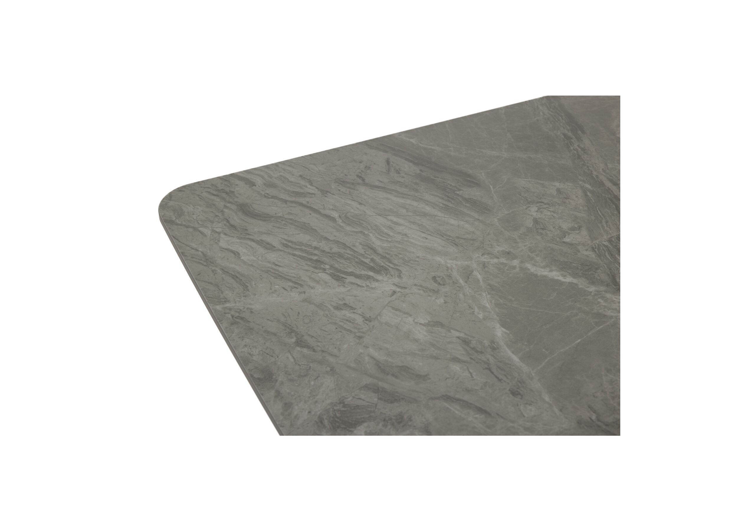 Detailfoto - Tafel Zins 160x90cm - metaal - glossy Italian grey