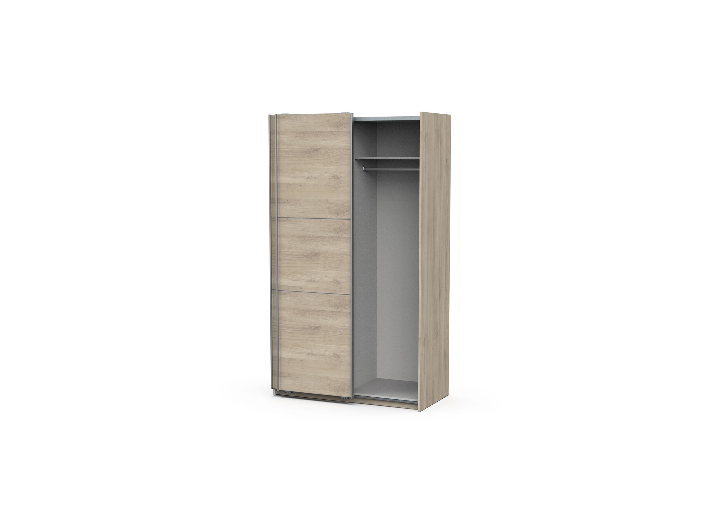 Armoire à portes coulissantes Ghost 117cm - décor - chêne de kronberg