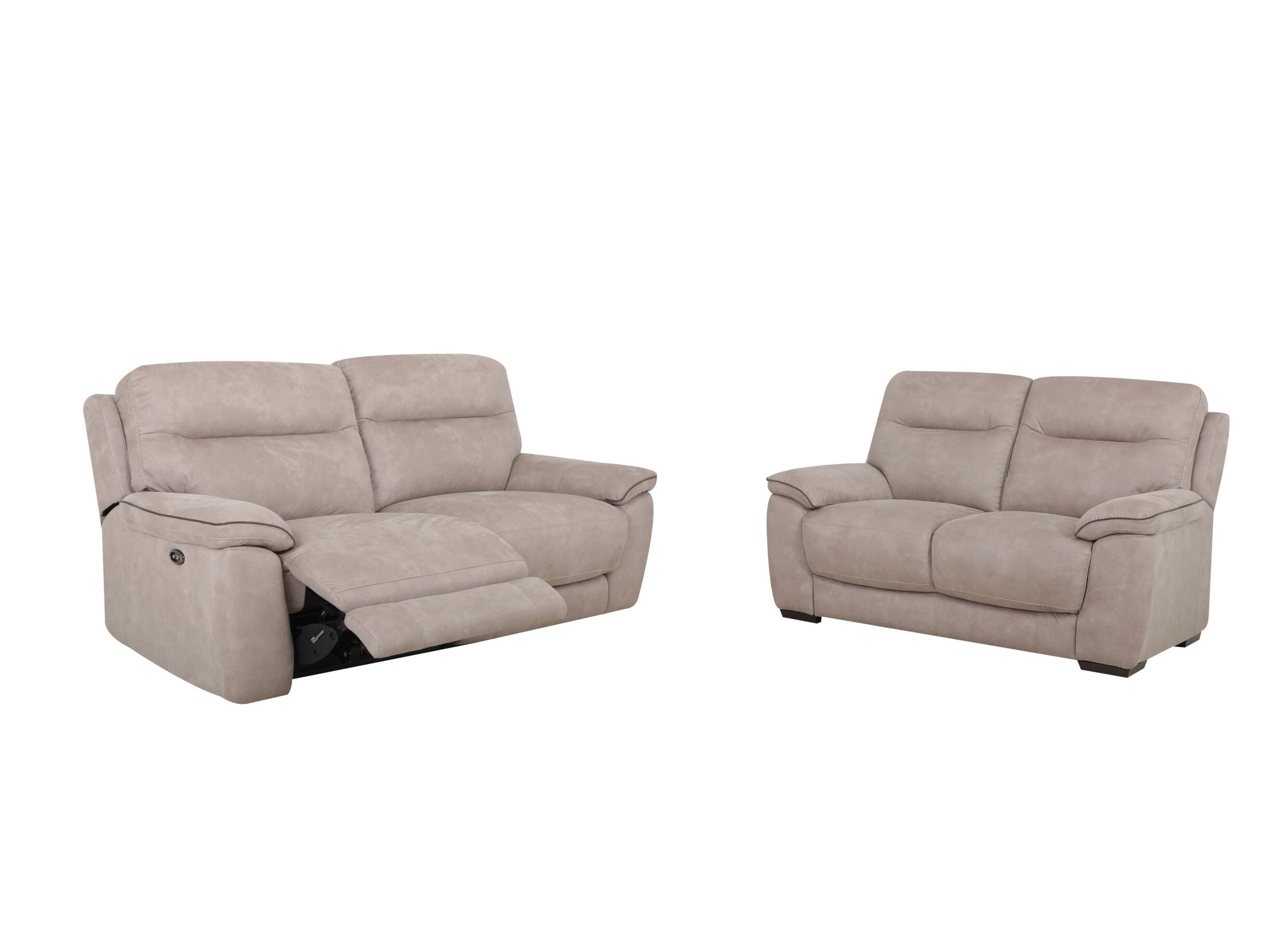 Overzichtsfoto - Zetel Judd 2,5+2-zit - stof - silver grey met relax