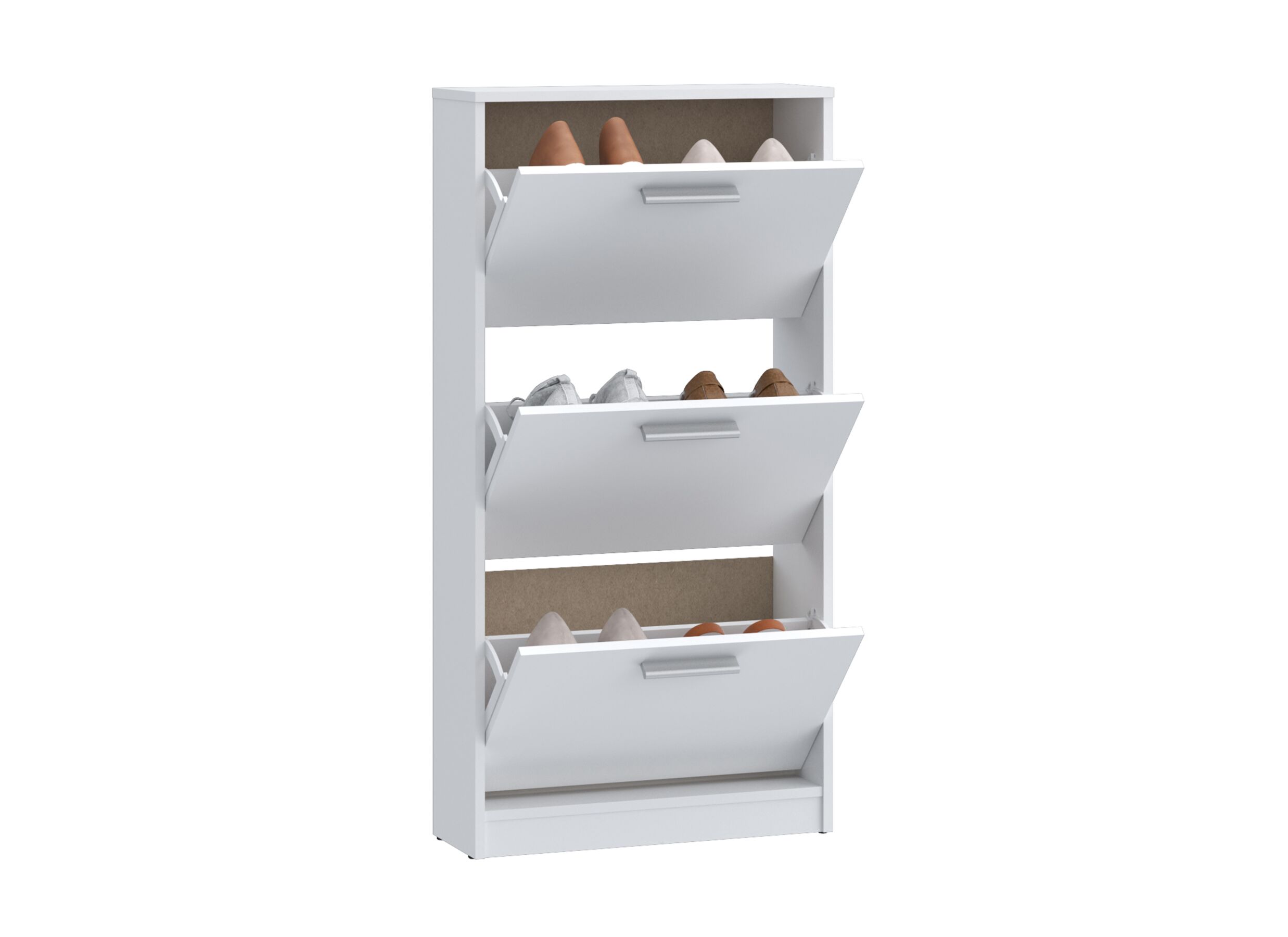 Aperçu - Armoire à chaussures Net402 58x20x116cm - décor - blanc