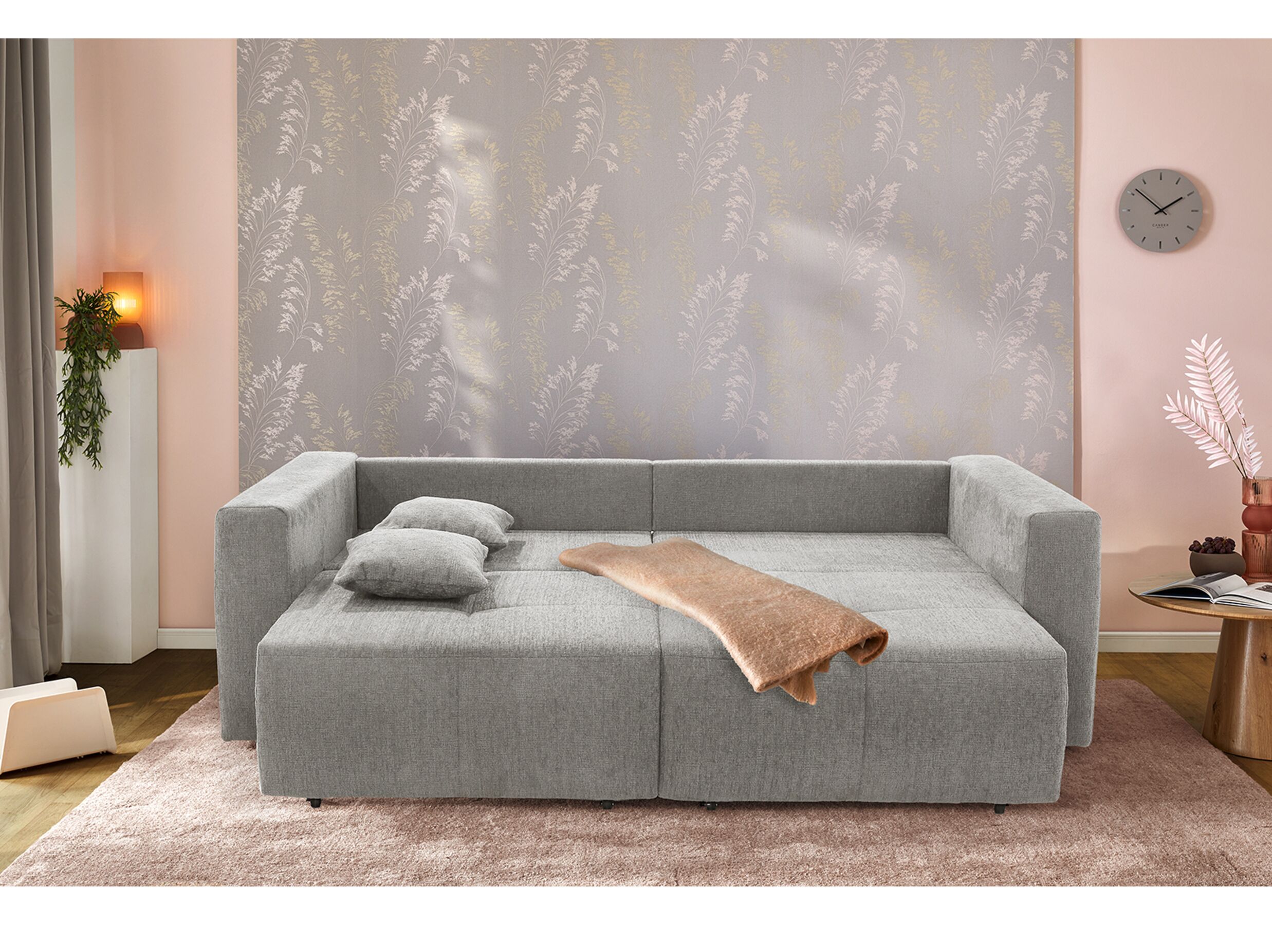 Sfeerfoto - Zetel Relax Bigsofa 4-zit - stof - chenil lichtgrijs