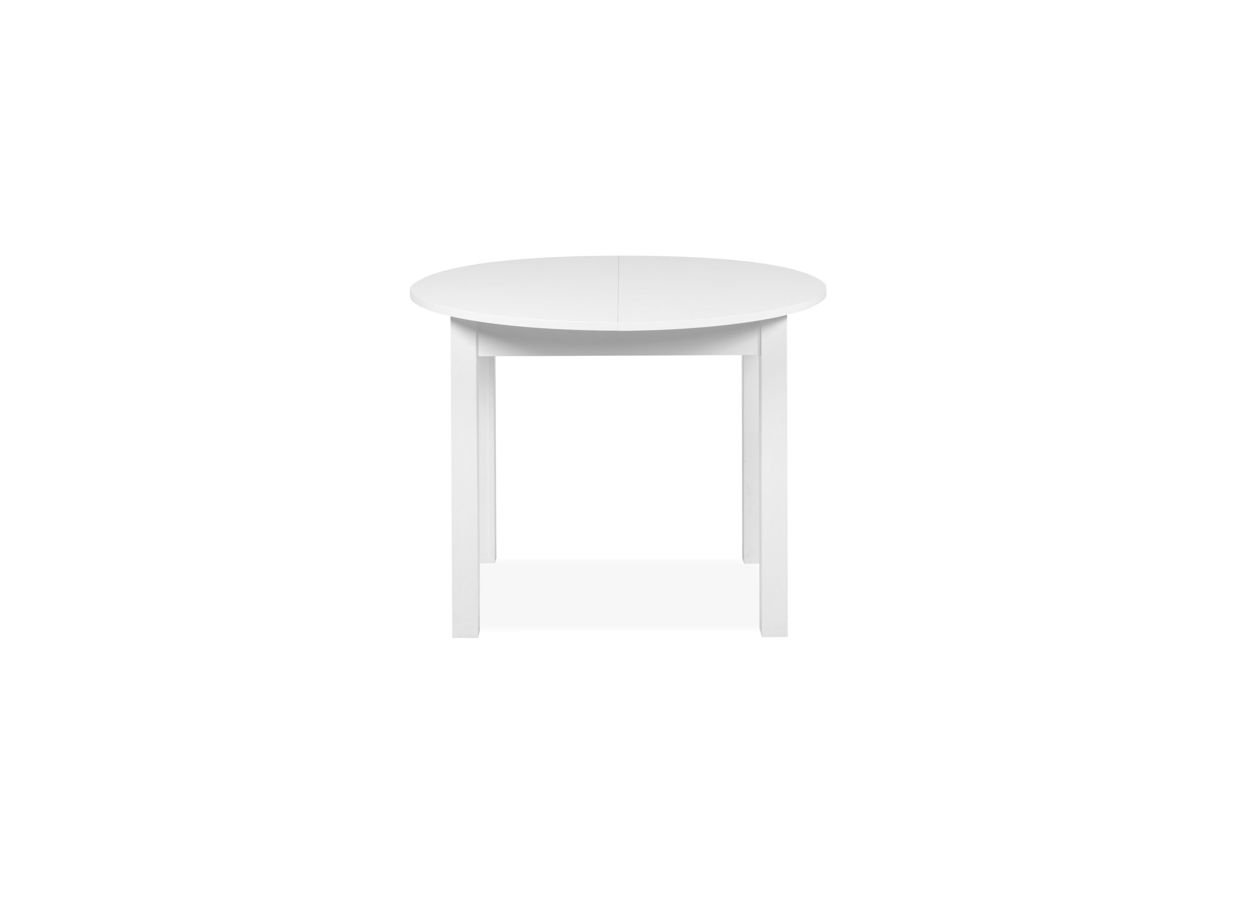 Ronde tafel Coburg 100/140x100cm - melamine - wit