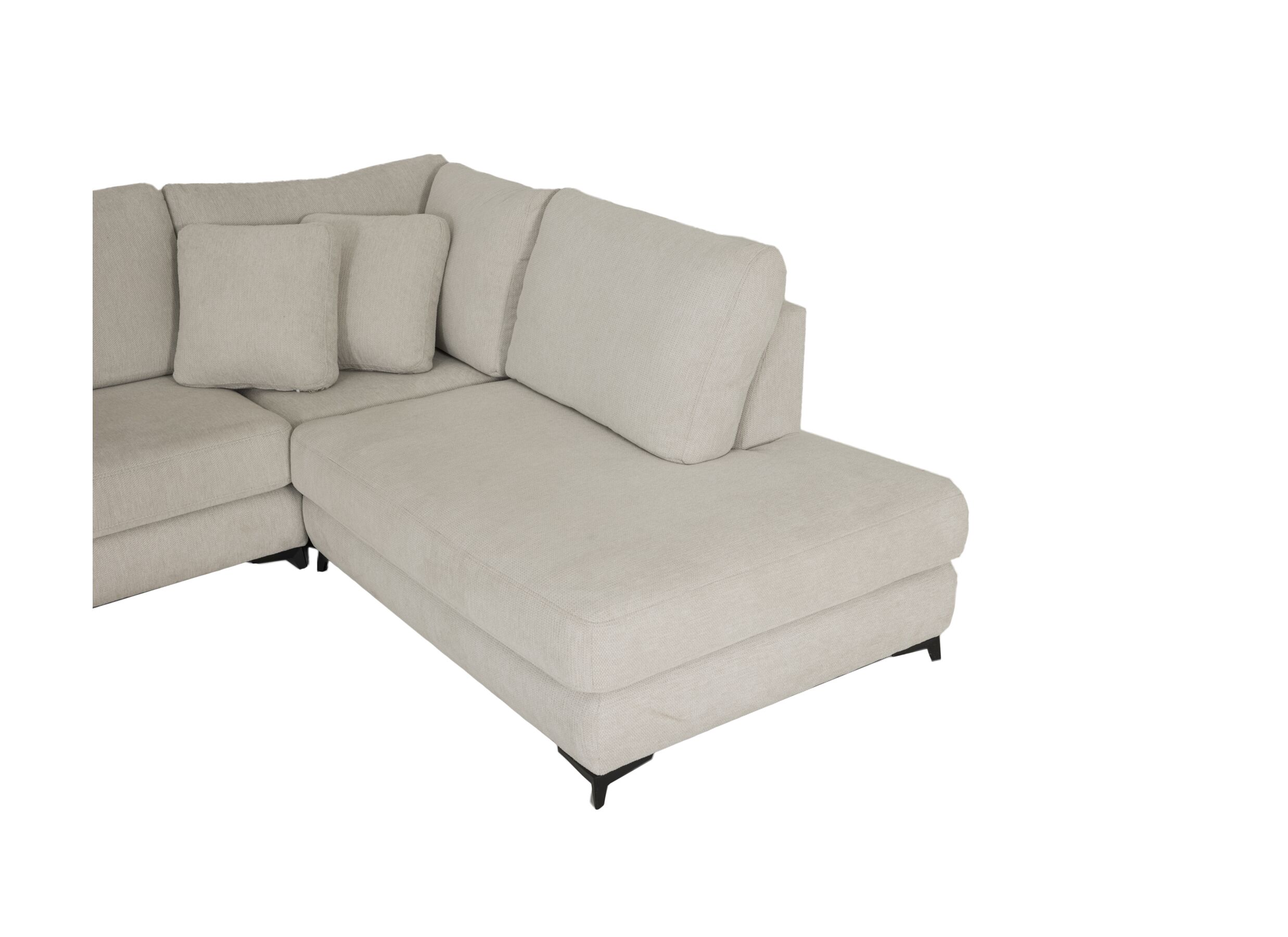 Detailfoto - Hoeksalon Izmir 378x230cm - stof - greige