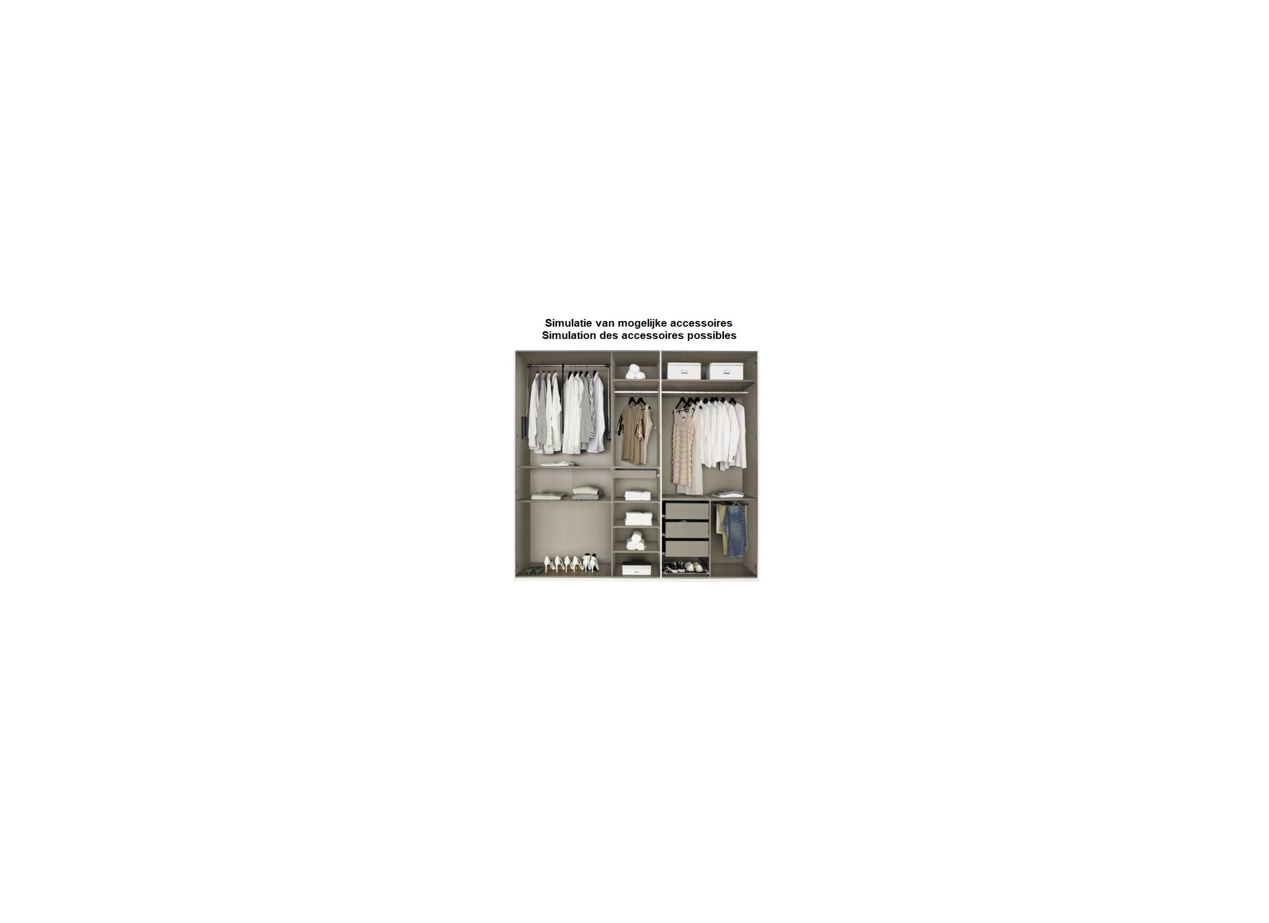 Disposition - Garde-robe Select 251cm - décor - blanc
