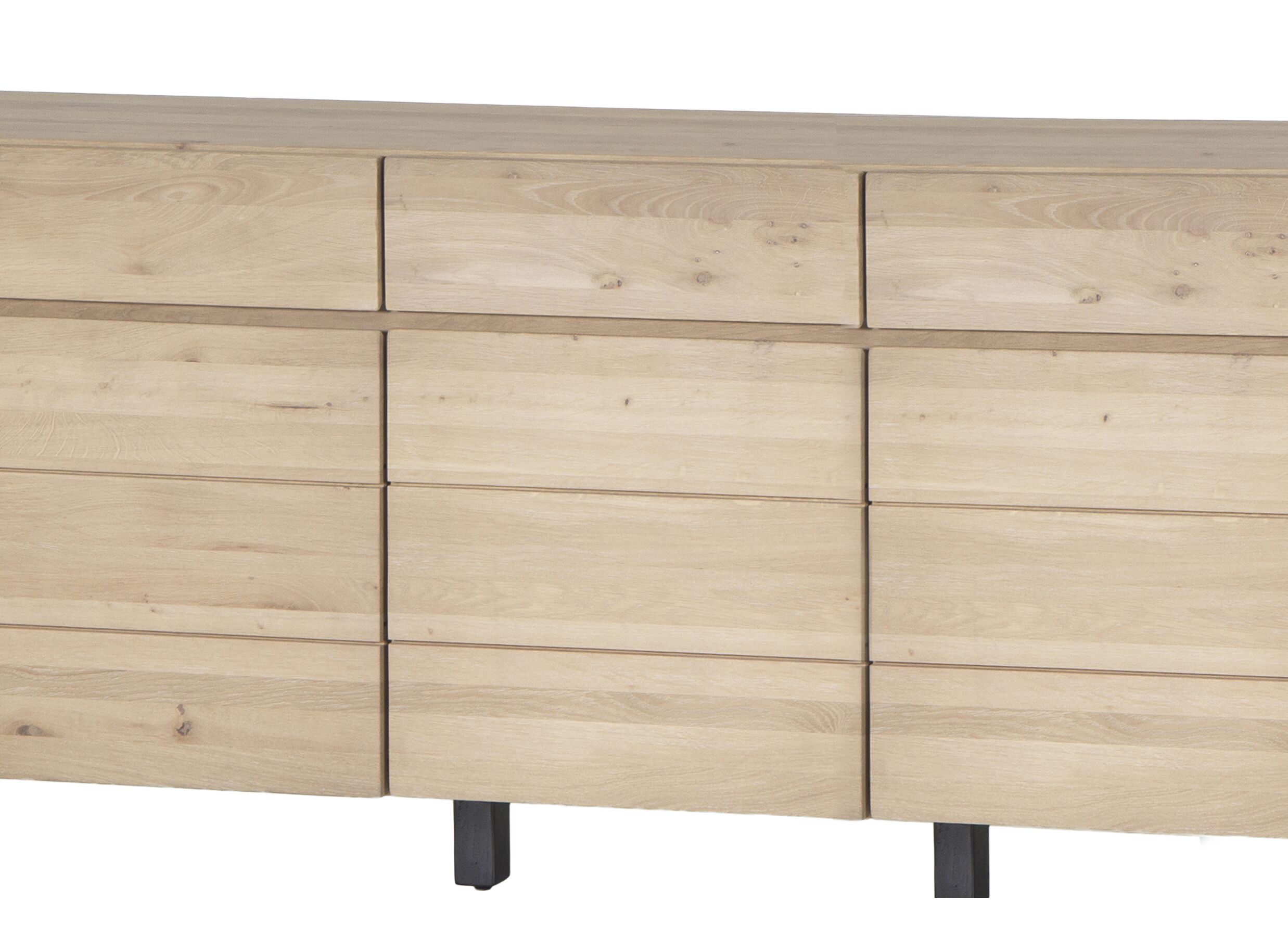Buffet Palacio 250cm - chêne massif & décor - naturel