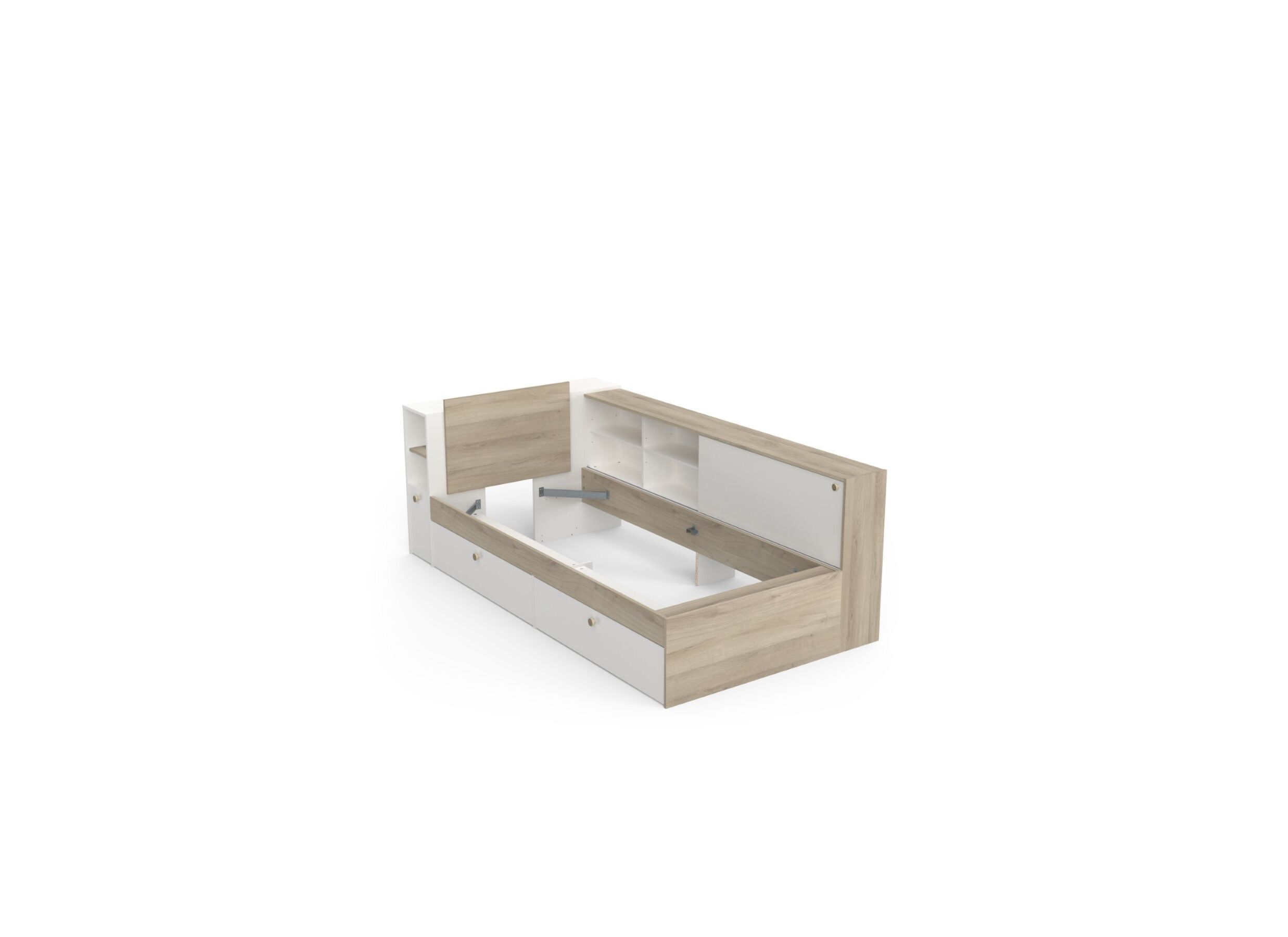 Lit Life 90x190/200cm avec rangement
