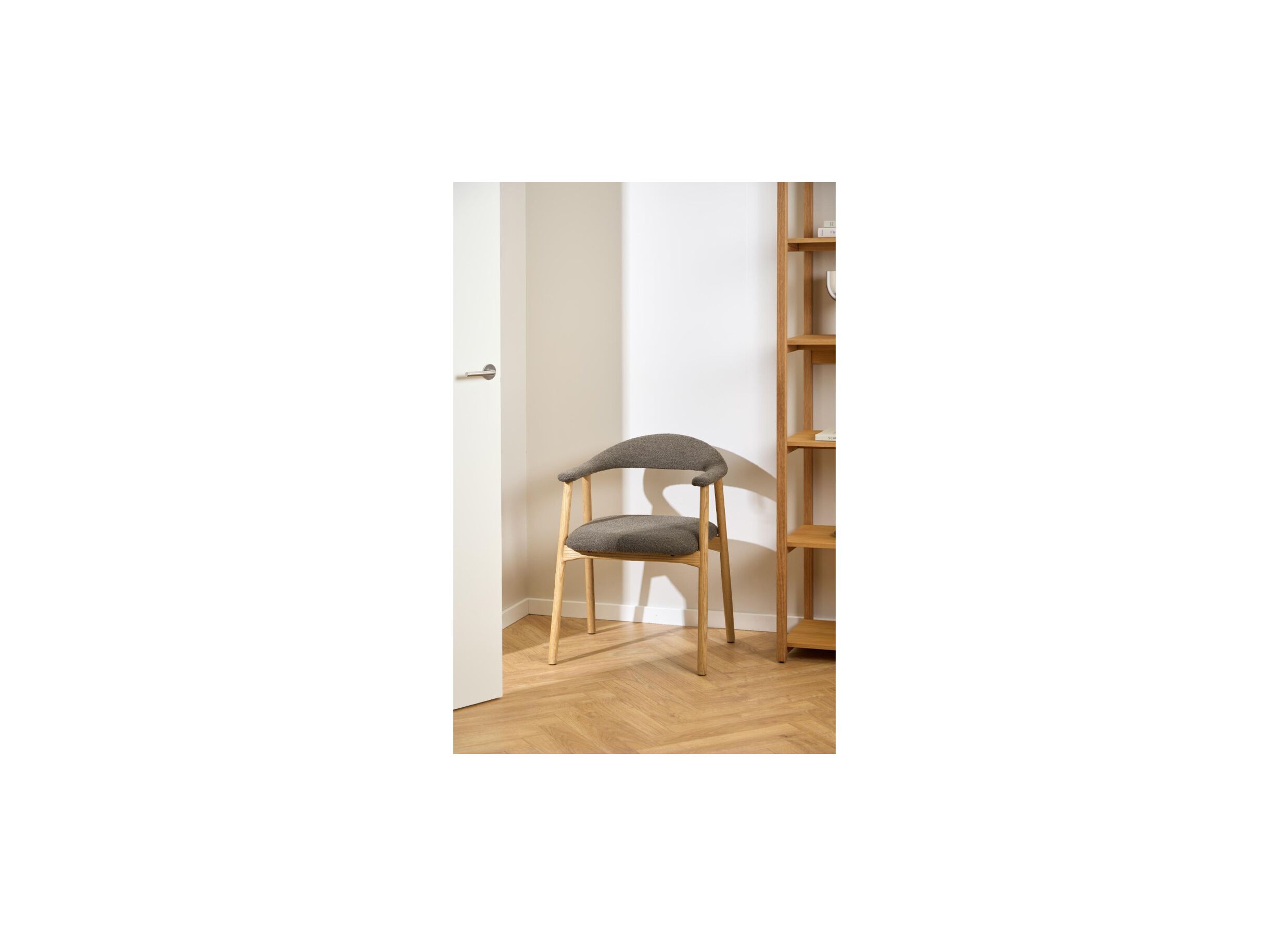 Foto ambiance - Chaise 56x54x75,5cm - bouclé - taupe