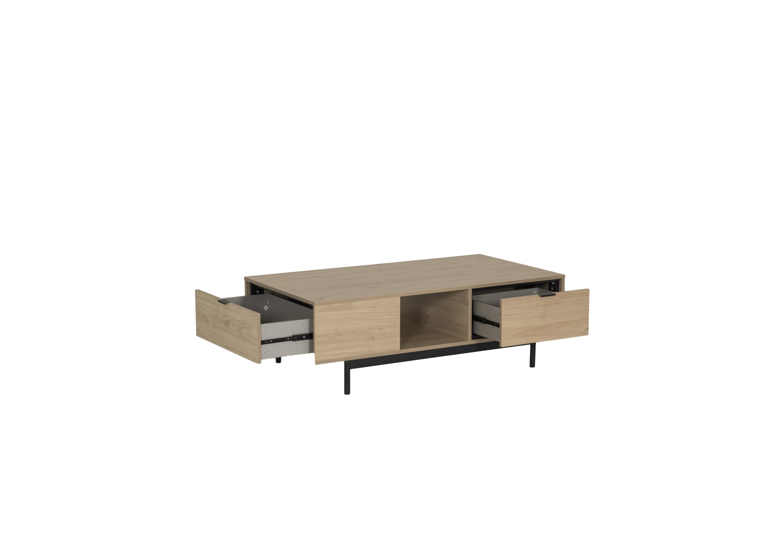 Disposition - Table basse Token 130x170cm - décor - chêne avec rangemant