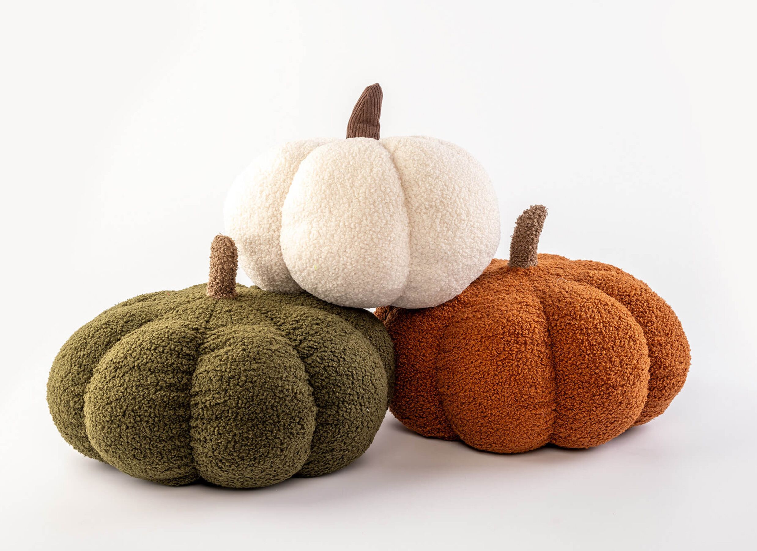 Photo ensemble - Coussin Pumpkin Ø30cm - tissu - rifle green