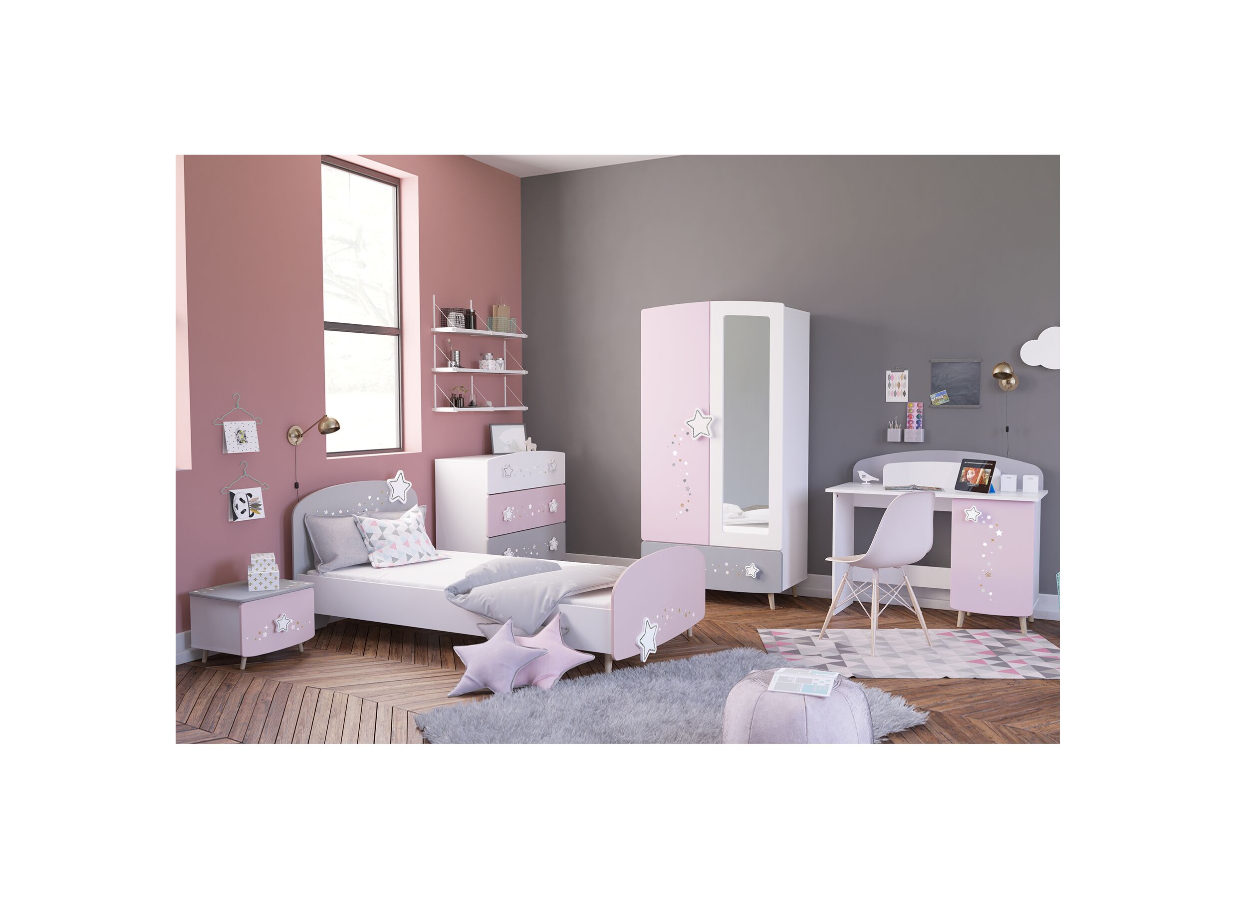 Hoofdfoto - Kinderkamer Etoiles meubelplaat 2 deuren