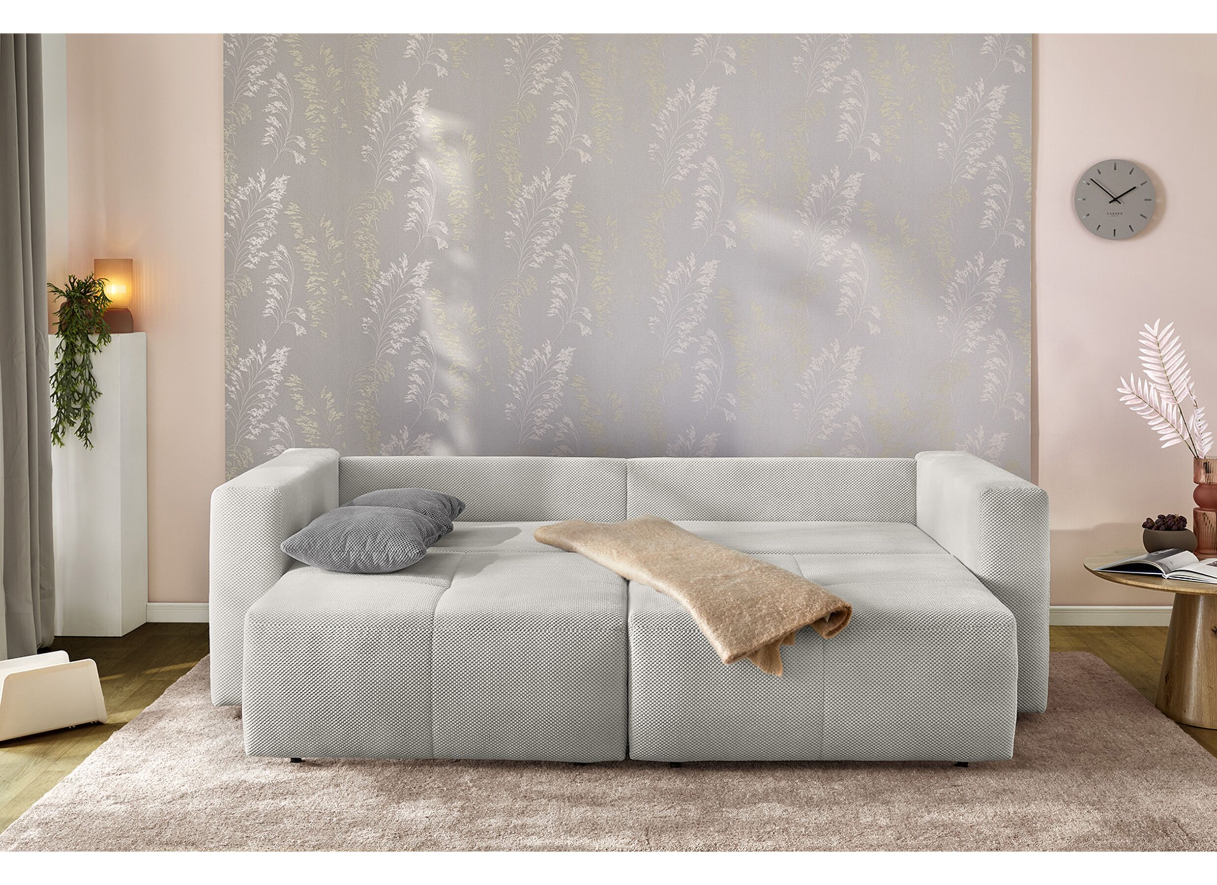 Sfeerfoto - Zetel Relax Bigsofa 4-zit - stof - beige